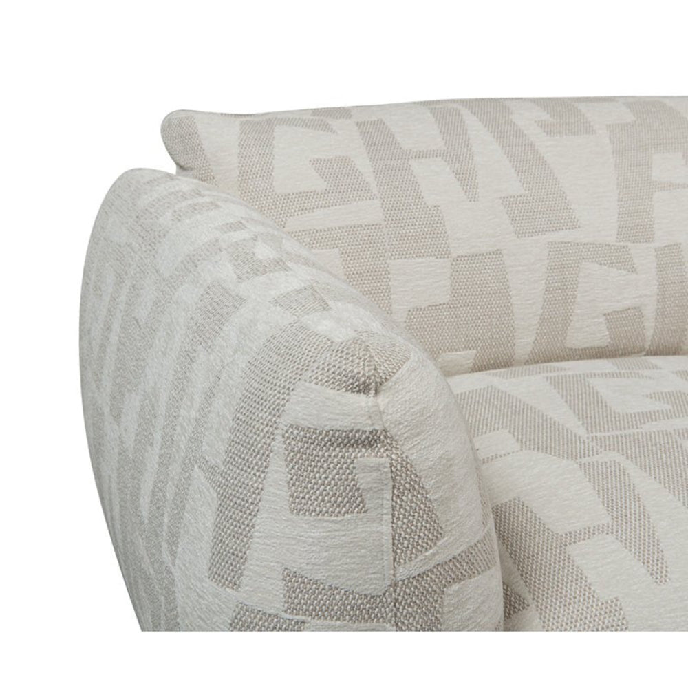 Amsterdam 2,5 - Sitzer - Sofa - Longchair rechts - White GlyphsEcksofa
