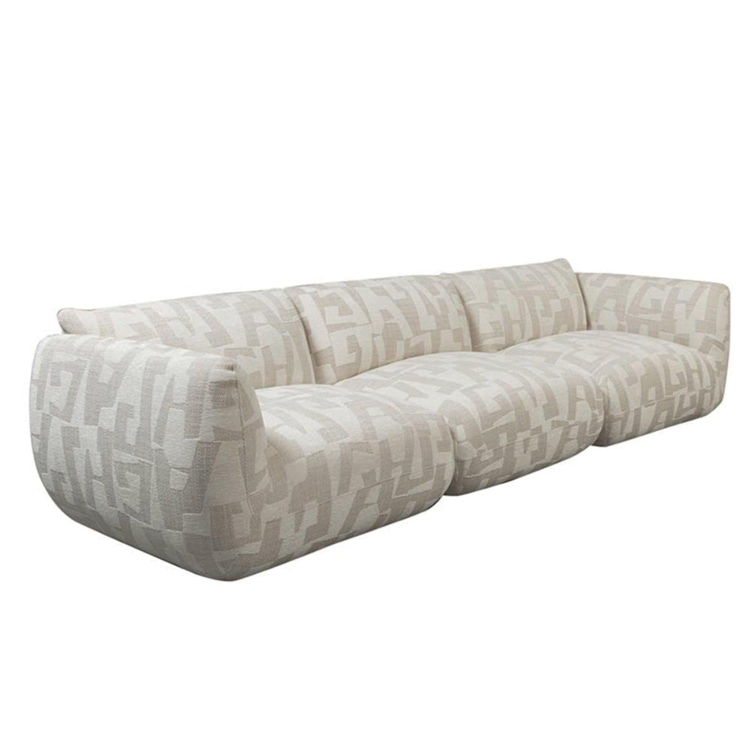 Amsterdam 4 - Sitzer Sofa - White GlyphsEinzelsofas
