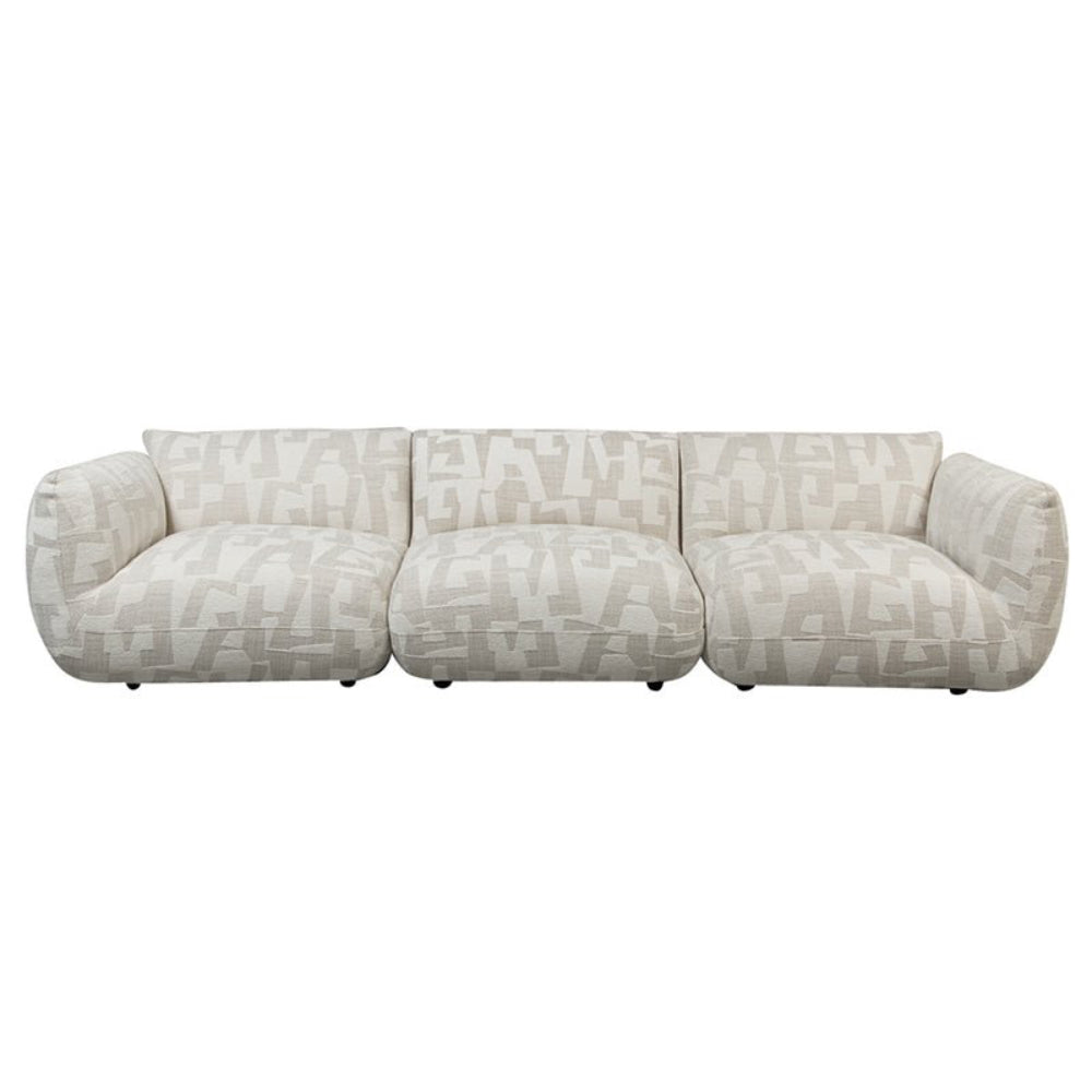 Amsterdam 4 - Sitzer Sofa - White GlyphsEinzelsofas