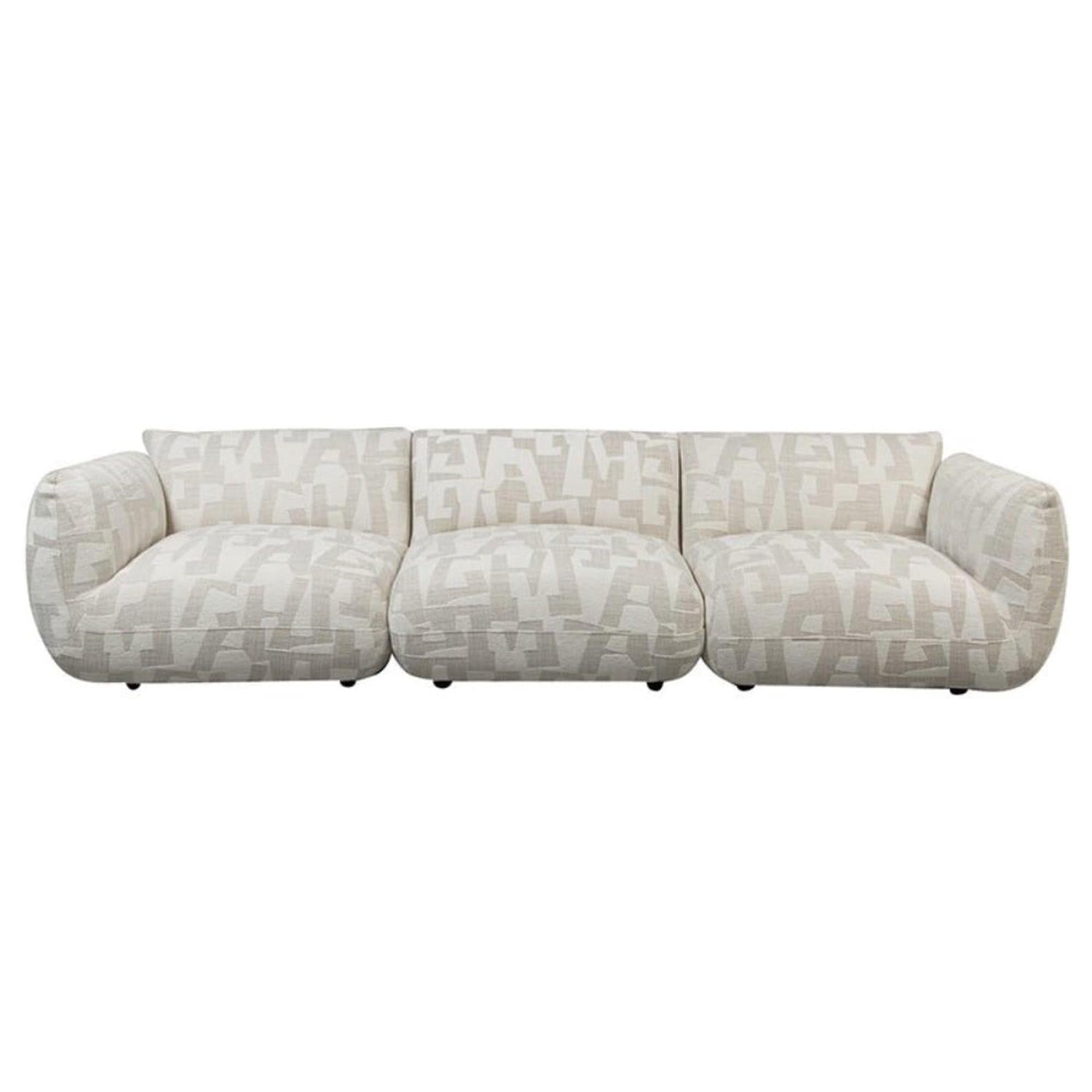 Amsterdam 4 - Sitzer Sofa - White GlyphsEinzelsofas