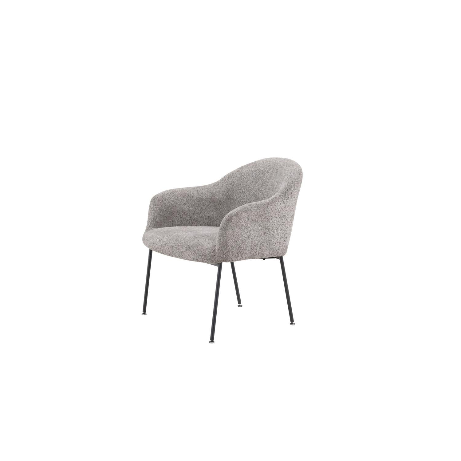 Armlehnstuhl Catania mit Boucle Stoff - Grau-Armlehnenstuhl-Venture Home-le canapé
