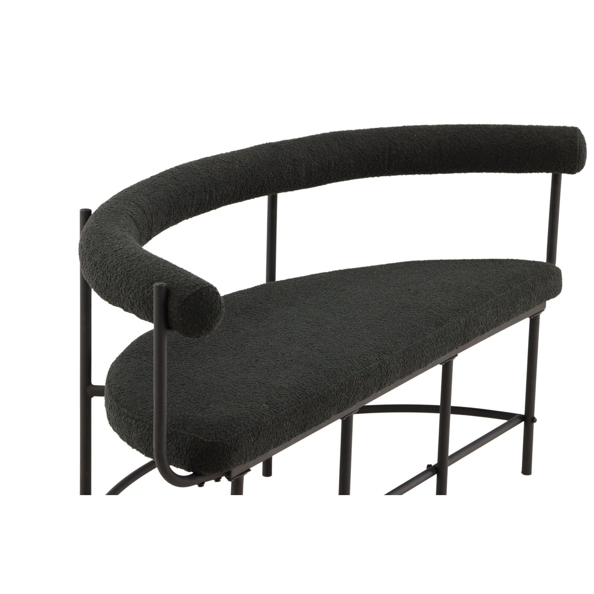 Stallhagen x Josefin Lustig Bank Sofa aus Teddy - Bouclé - SchwarzBänke