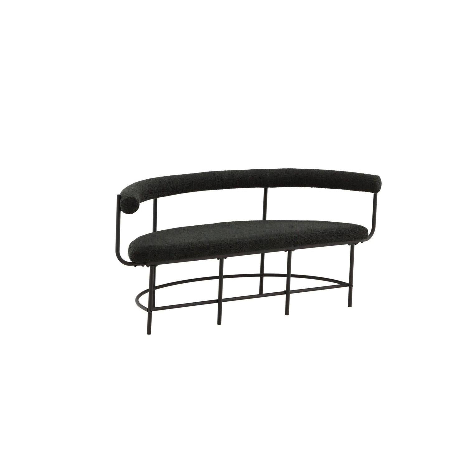 Stallhagen x Josefin Lustig Bank Sofa aus Teddy - Bouclé - SchwarzBänke