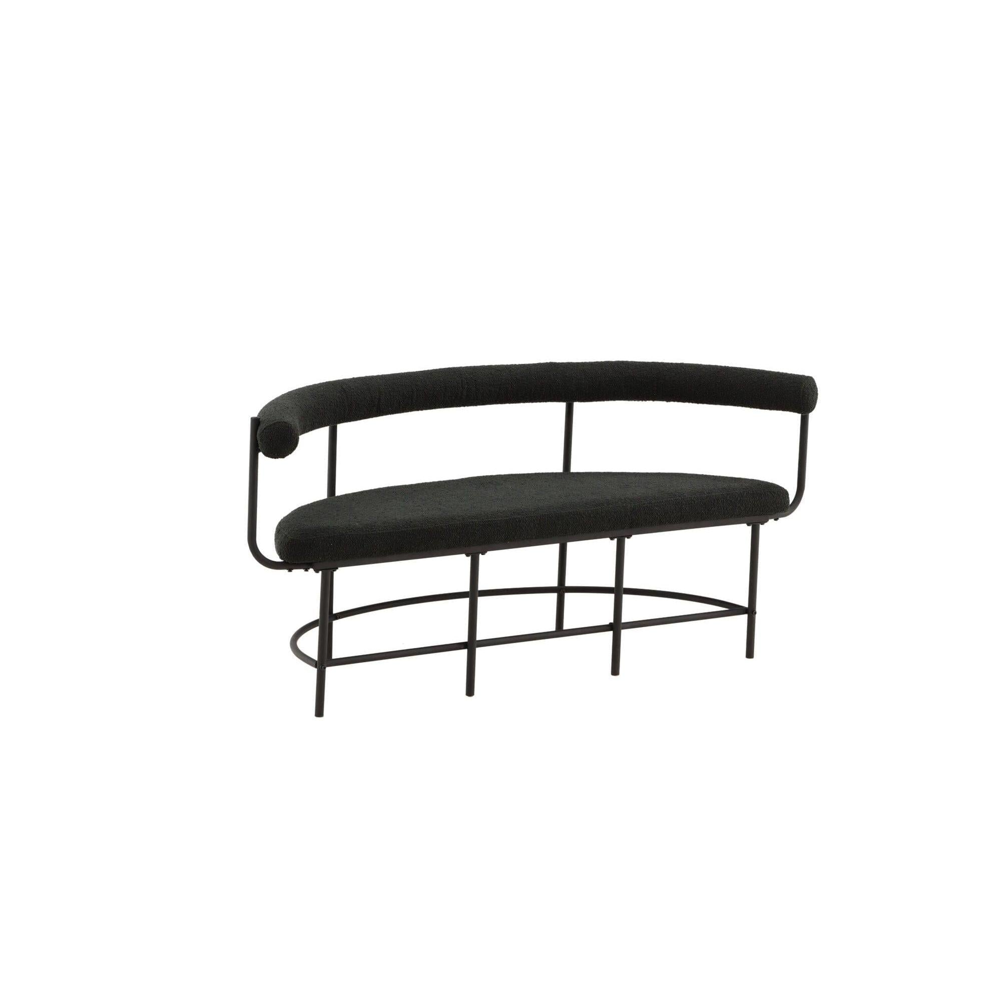 Stallhagen x Josefin Lustig Bank Sofa aus Teddy - Bouclé - SchwarzBänke