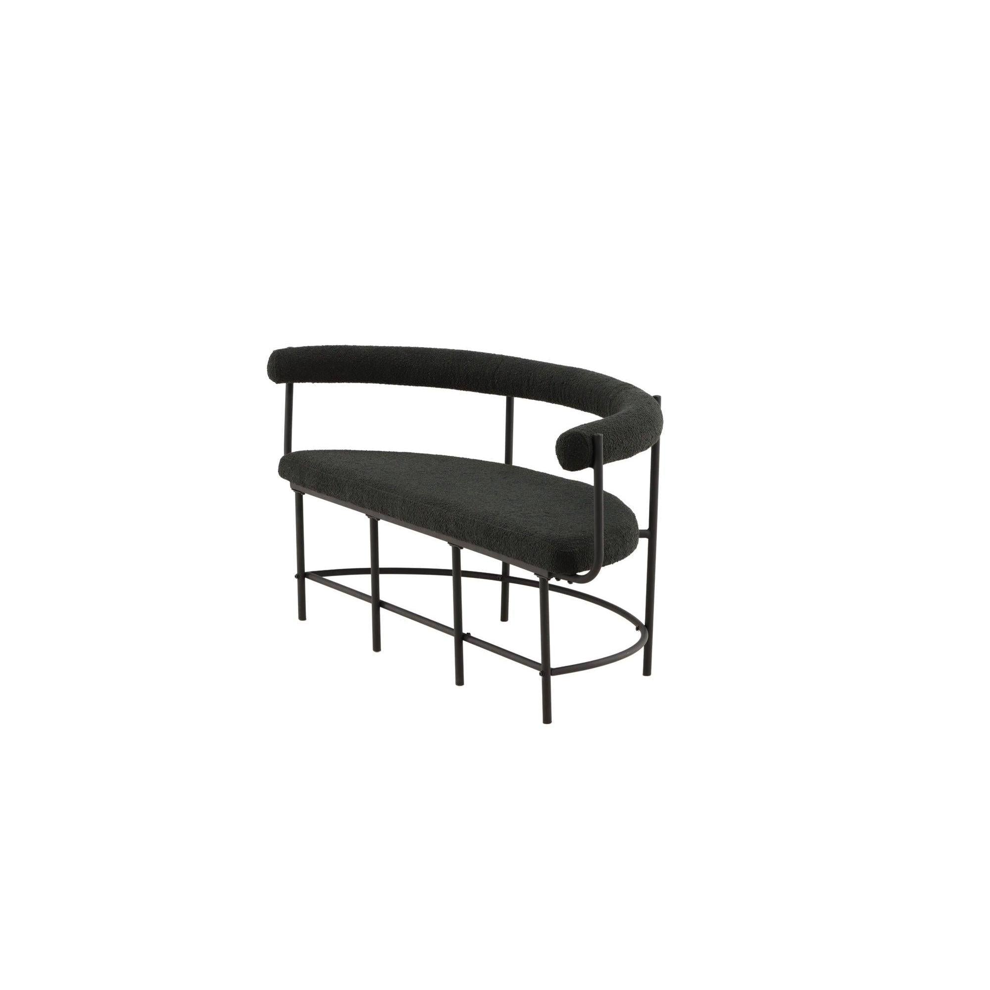 Stallhagen x Josefin Lustig Bank Sofa aus Teddy - Bouclé - SchwarzBänke
