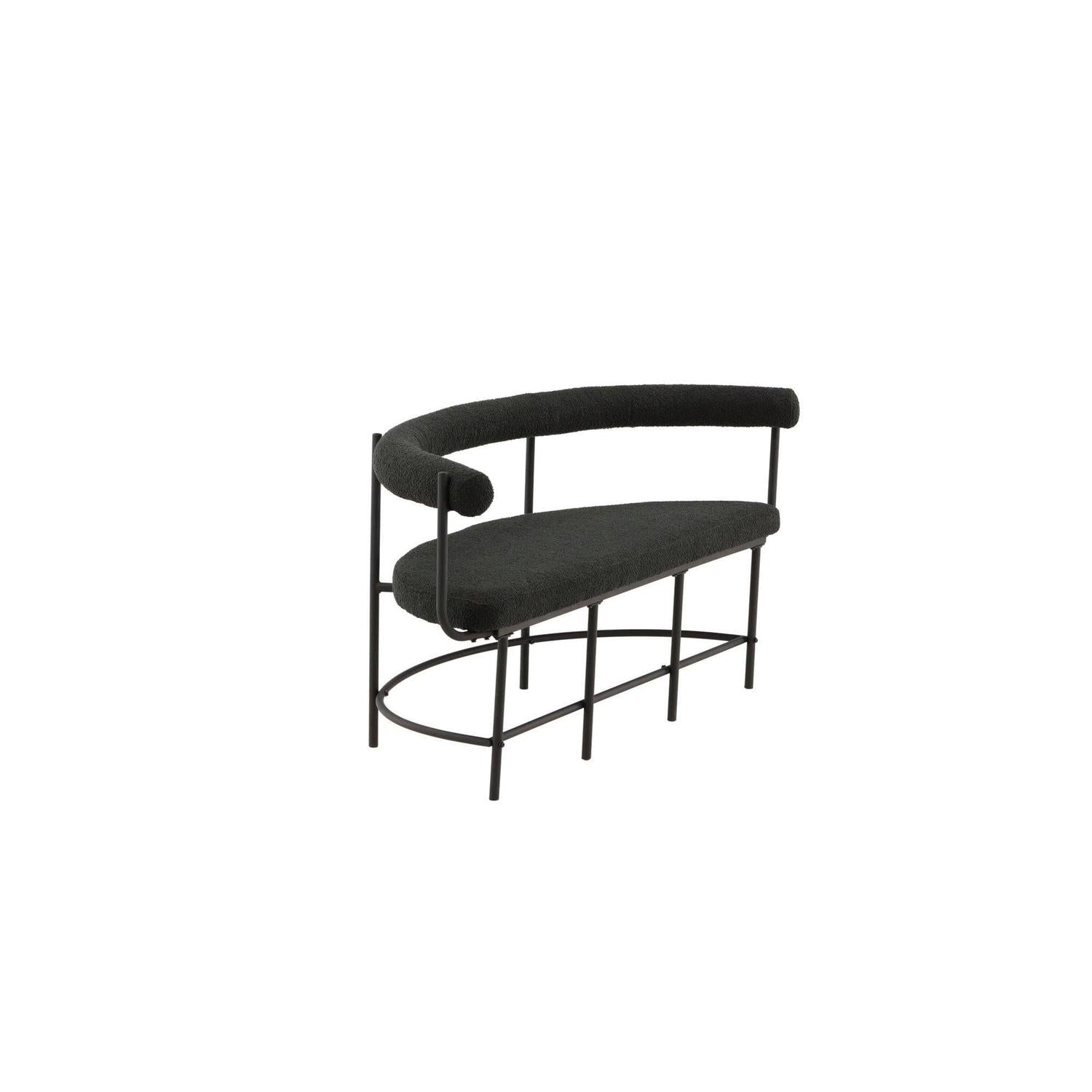 Stallhagen x Josefin Lustig Bank Sofa aus Teddy - Bouclé - SchwarzBänke