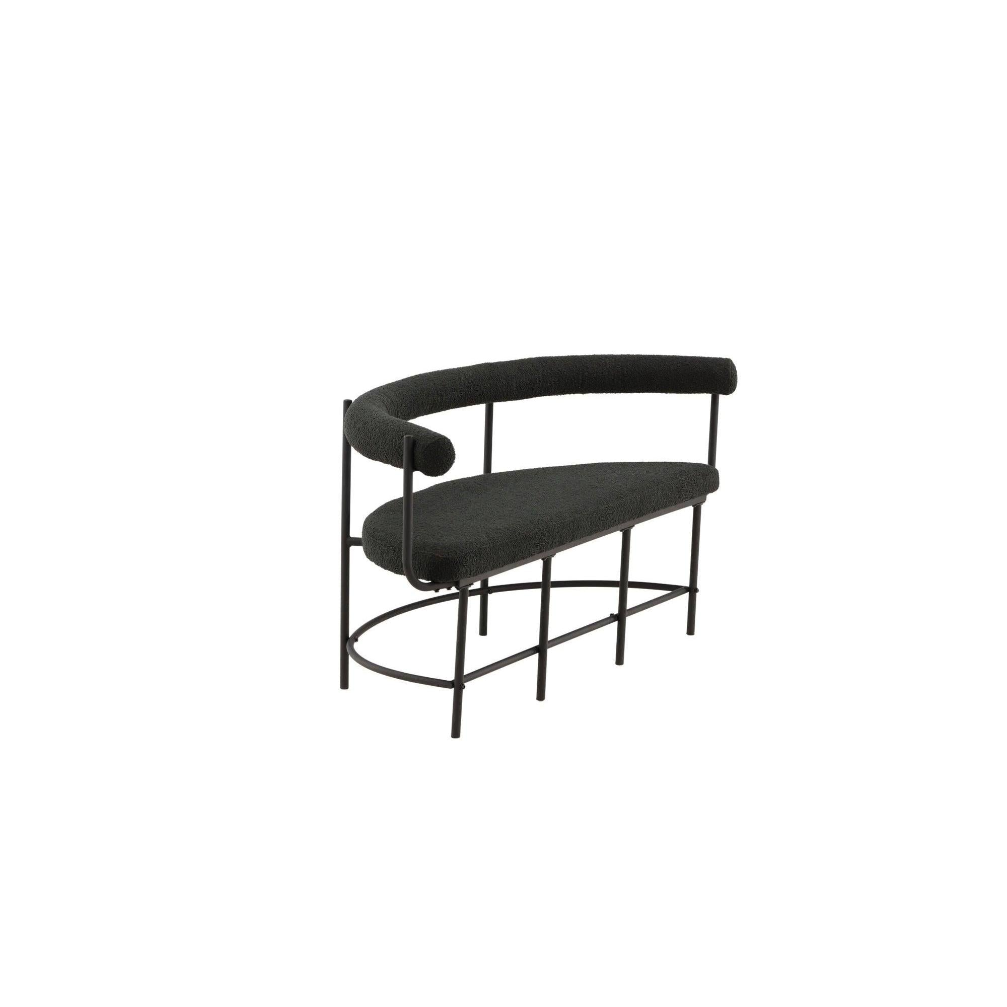Stallhagen x Josefin Lustig Bank Sofa aus Teddy - Bouclé - SchwarzBänke
