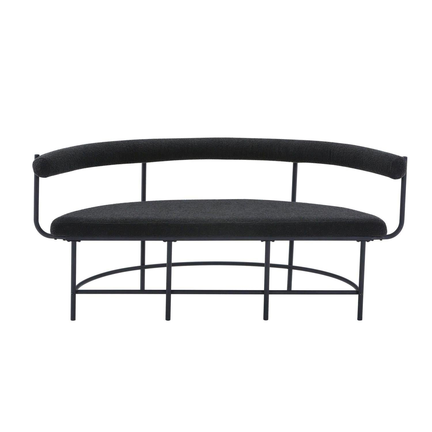 Stallhagen x Josefin Lustig Bank Sofa aus Teddy - Bouclé - SchwarzBänke