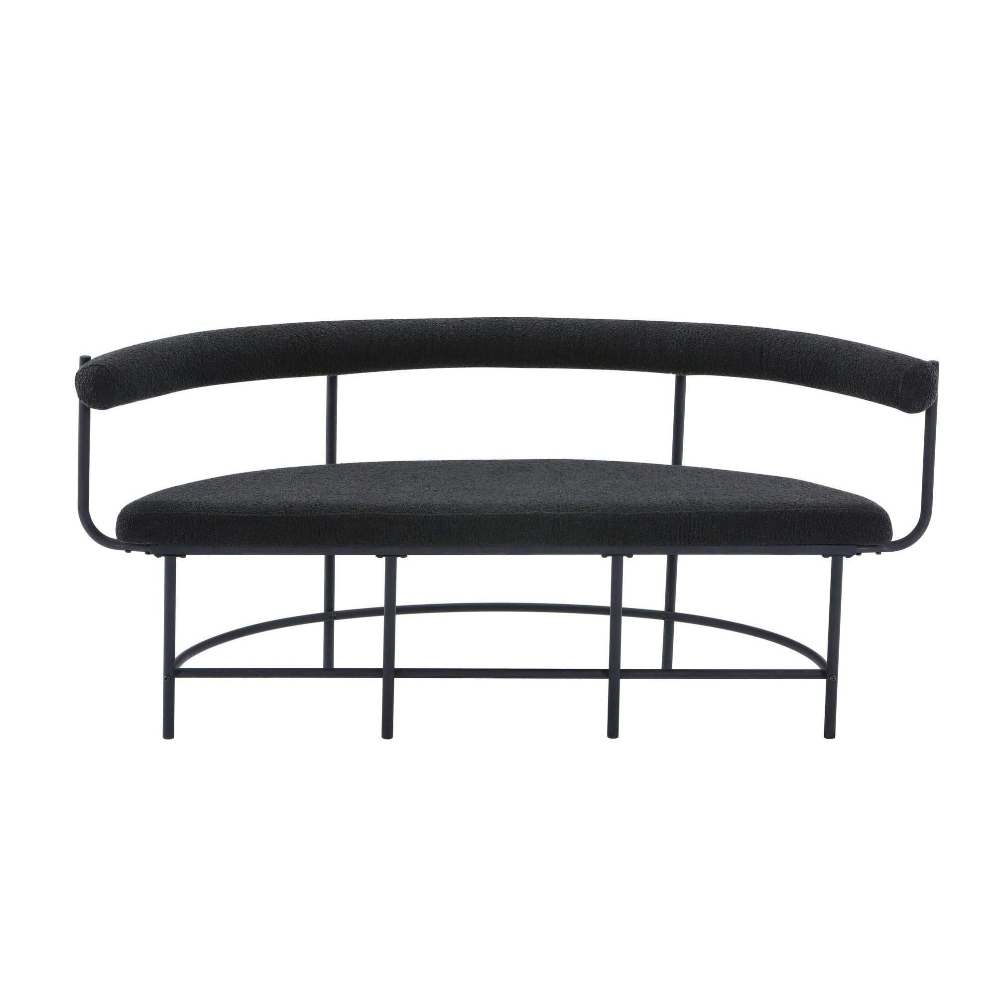 Stallhagen x Josefin Lustig Bank Sofa aus Teddy - Bouclé - SchwarzBänke