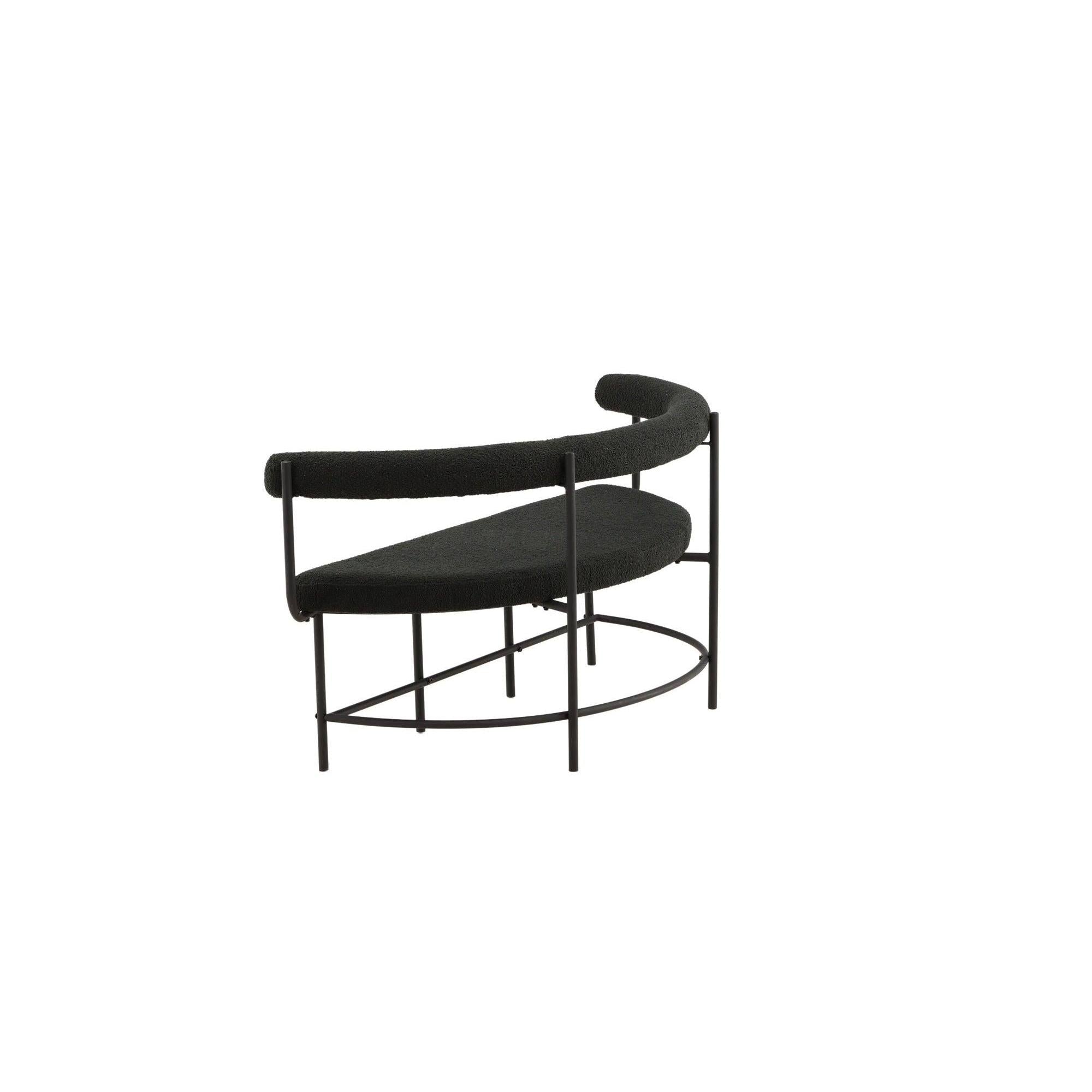 Stallhagen x Josefin Lustig Bank Sofa aus Teddy - Bouclé - SchwarzBänke