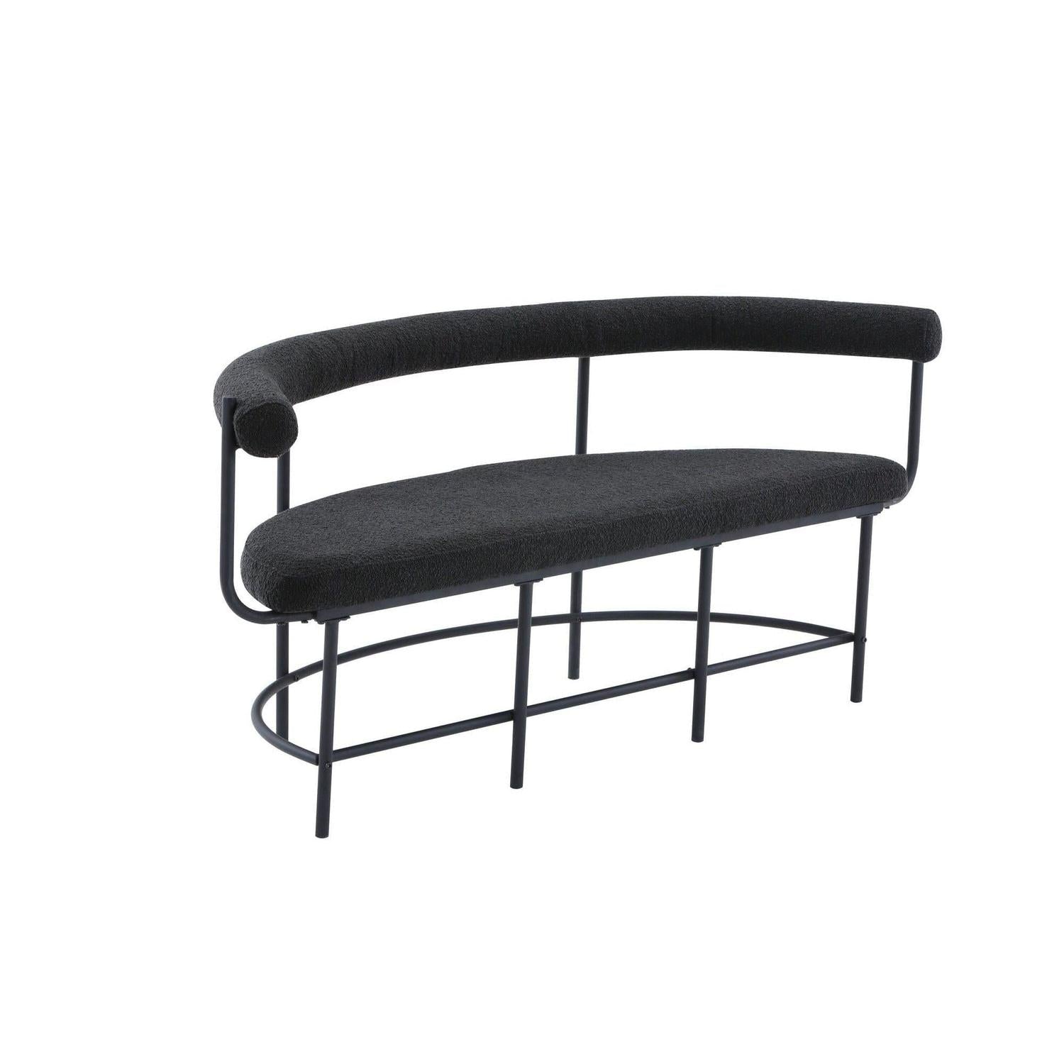 Stallhagen x Josefin Lustig Bank Sofa aus Teddy - Bouclé - SchwarzBänke