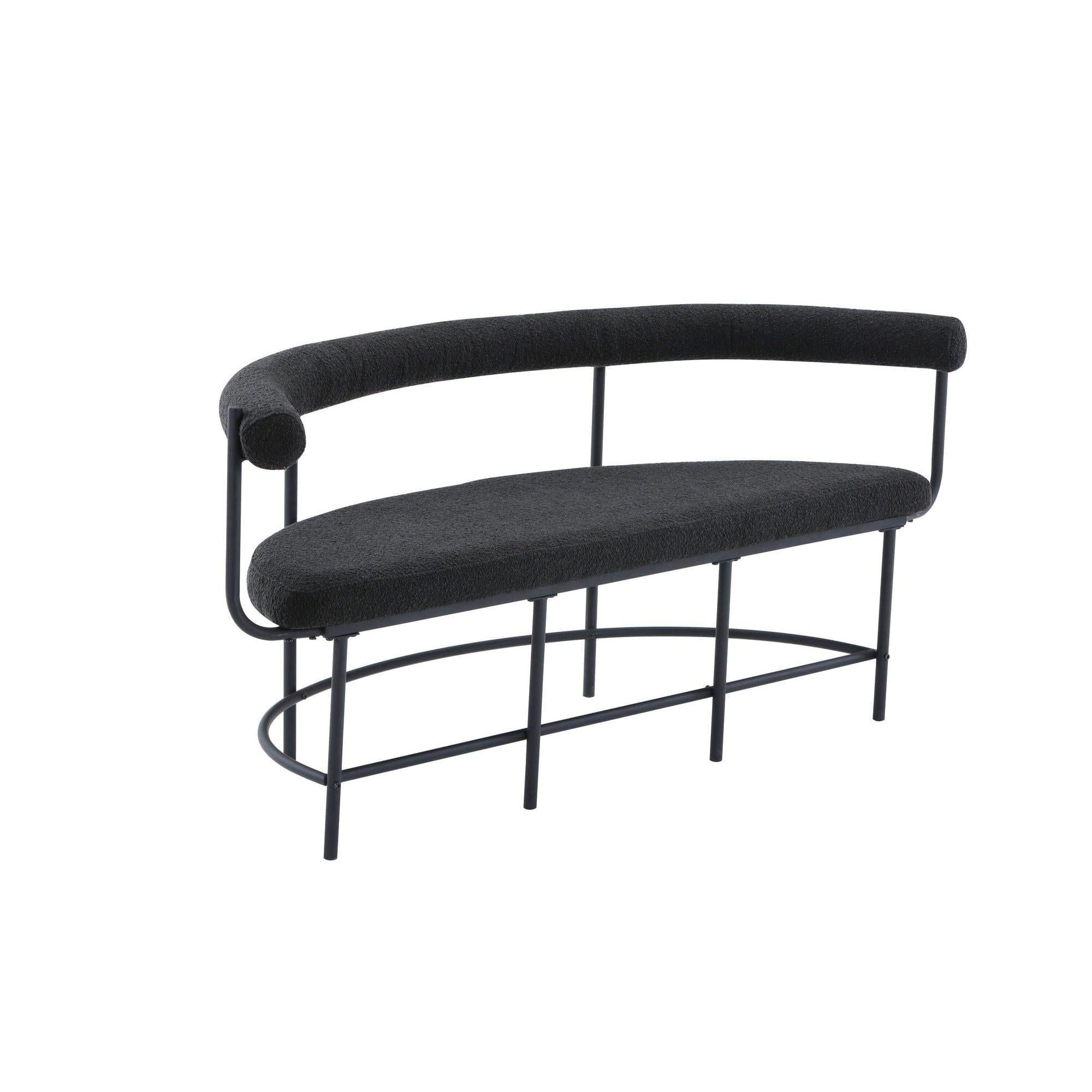 Stallhagen x Josefin Lustig Bank Sofa aus Teddy - Bouclé - SchwarzBänke