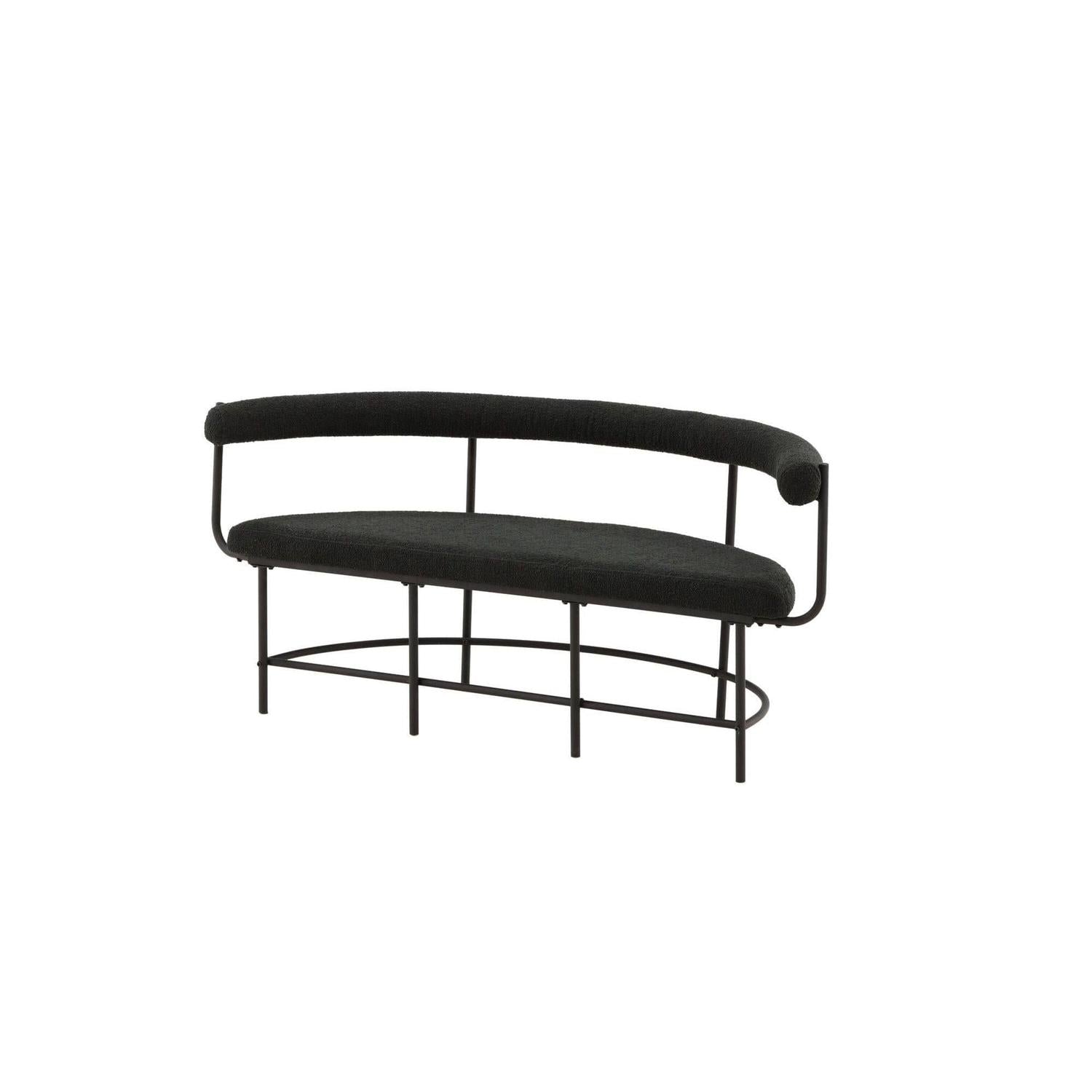 Stallhagen x Josefin Lustig Bank Sofa aus Teddy - Bouclé - SchwarzBänke