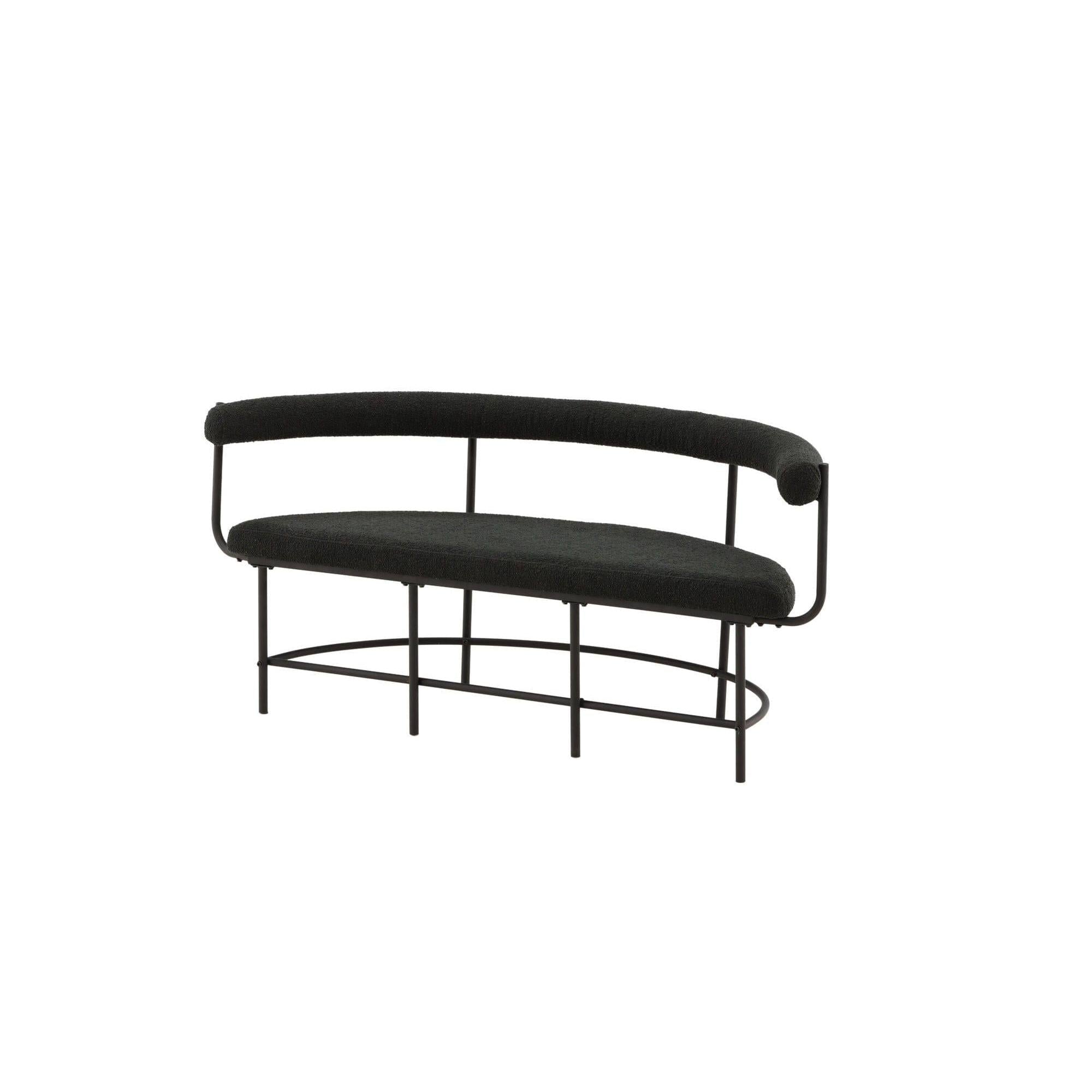 Stallhagen x Josefin Lustig Bank Sofa aus Teddy - Bouclé - SchwarzBänke