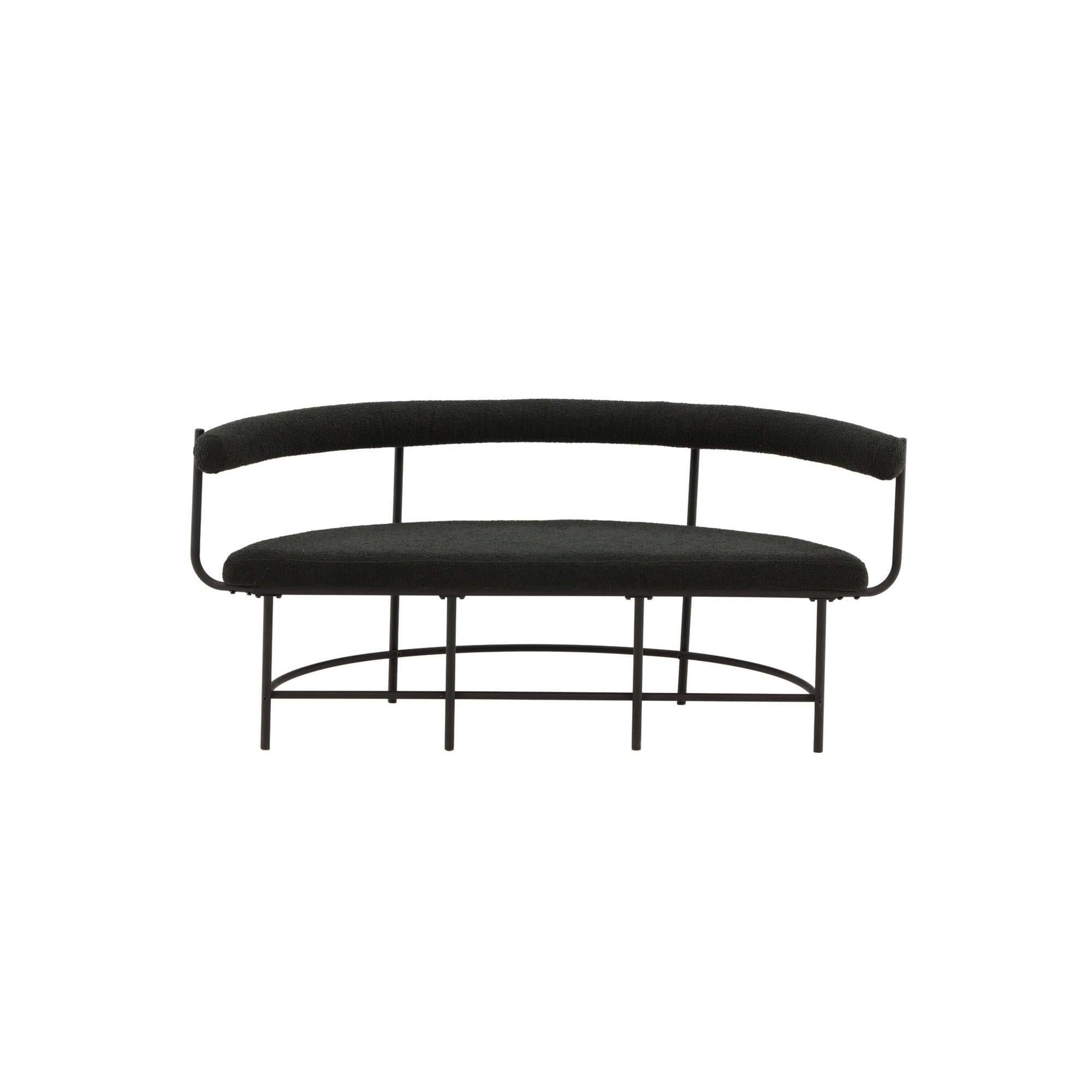 Stallhagen x Josefin Lustig Bank Sofa aus Teddy - Bouclé - SchwarzBänke