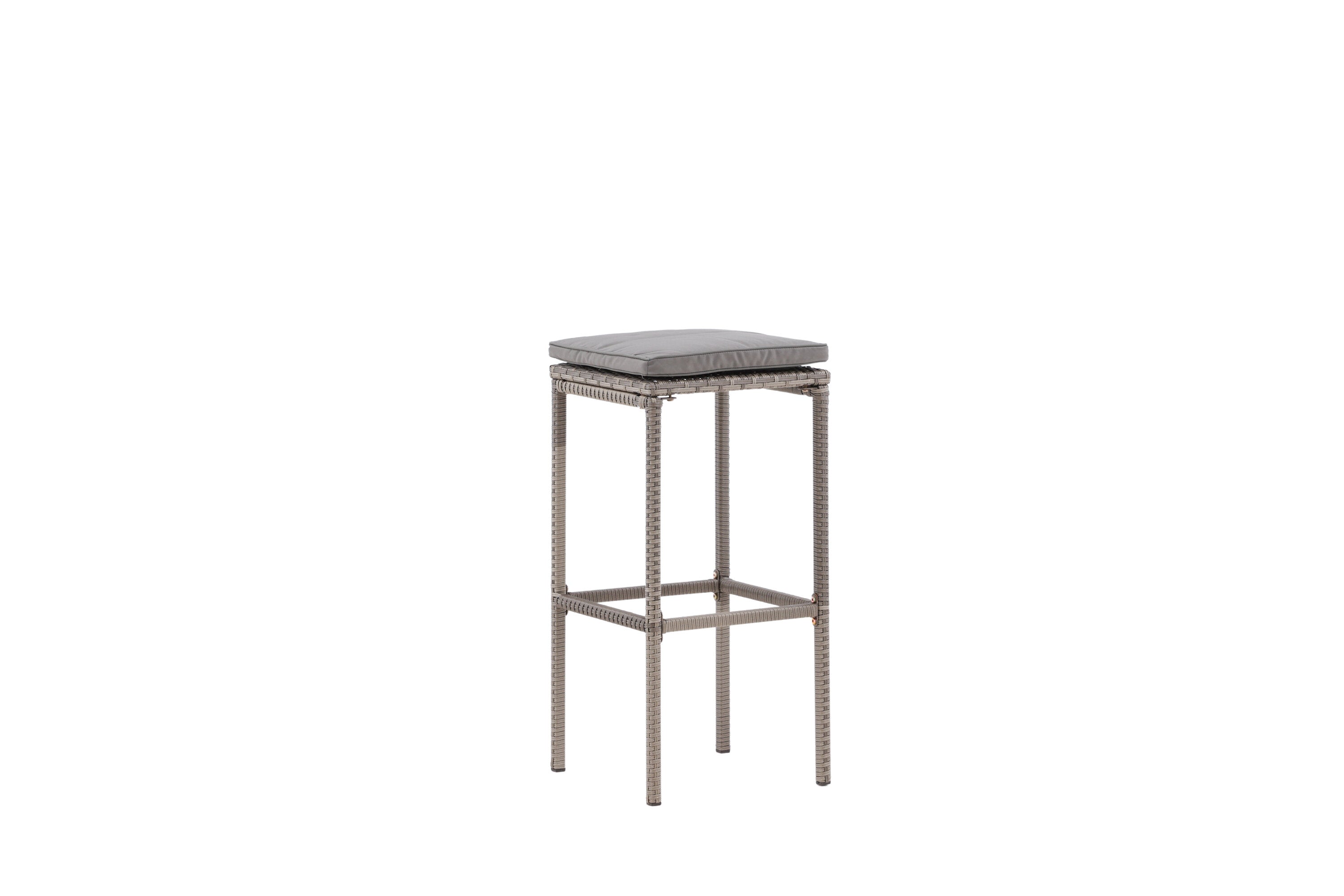 Barhocker Alo aus Polyrattan - Grau-Outdoor Stühle-Venture Home-le canapé