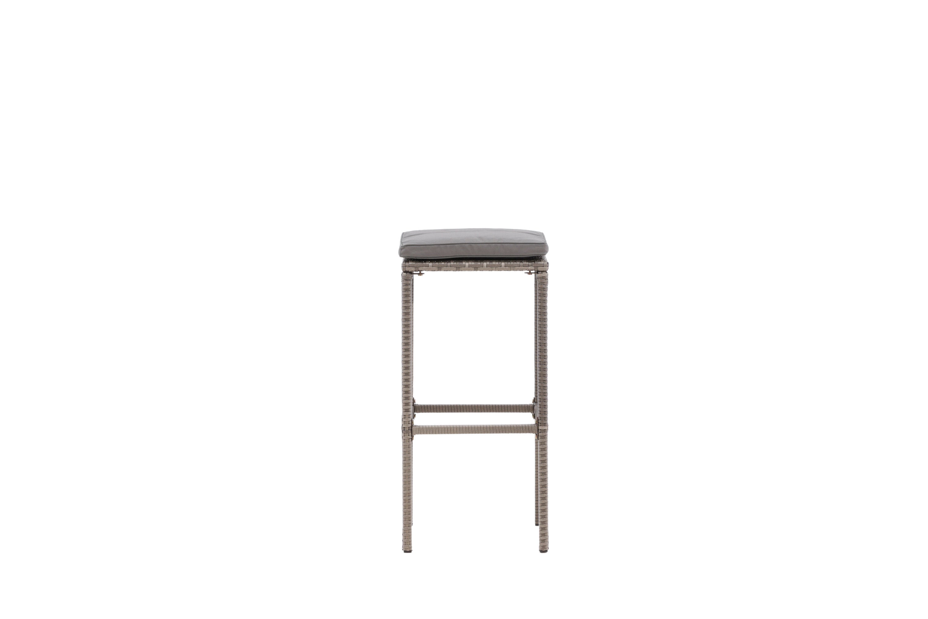 Barhocker Alo aus Polyrattan - Grau-Outdoor Stühle-Venture Home-le canapé