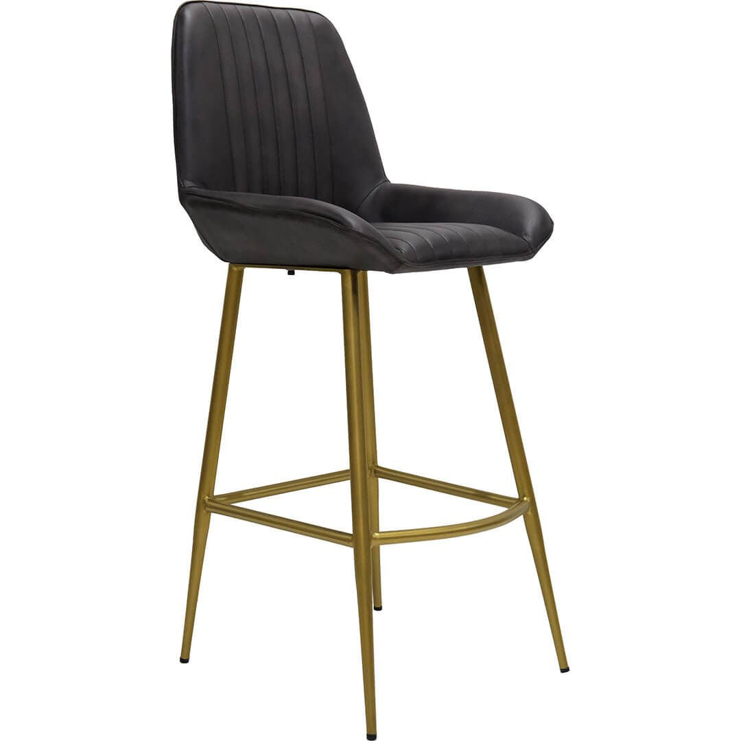 Barhocker Comfort aus Leder - Schwarz matt5740002240732Barhocker
