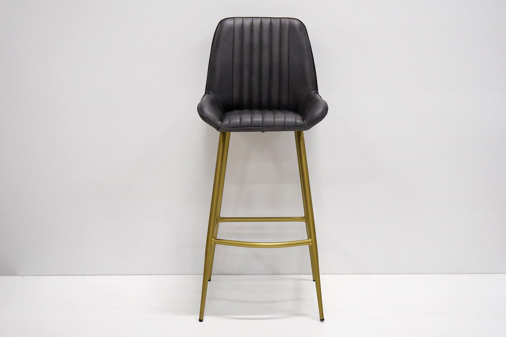 Barhocker Comfort aus Leder - Schwarz matt-Barhocker-Trademark Living-le canapé