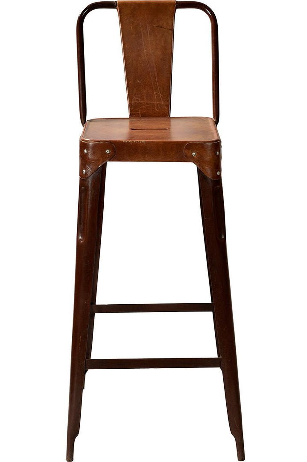 Barhocker Copenhagen aus Eisen mit Ledersitz5740002212685Barhocker