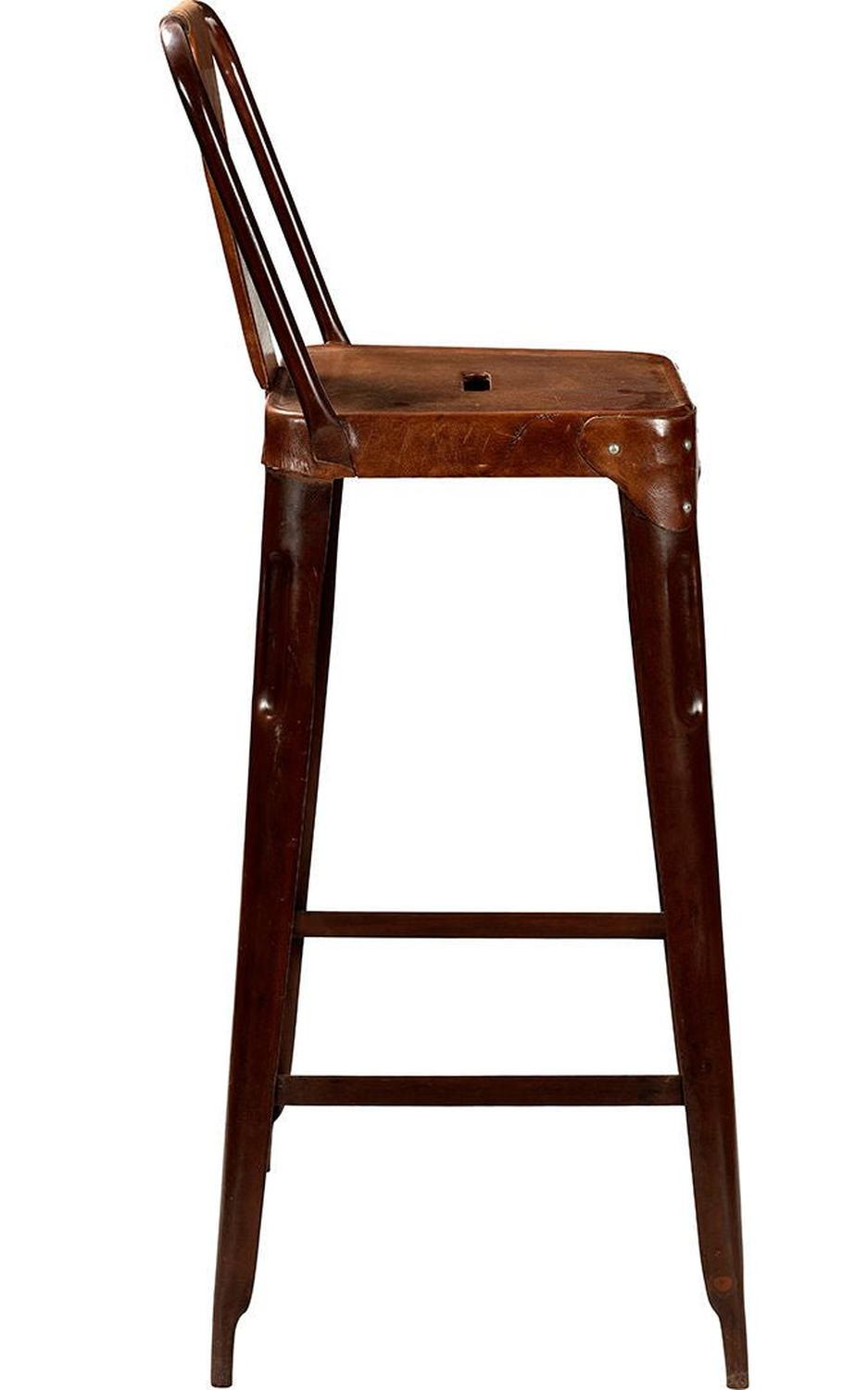 Barhocker Copenhagen aus Eisen mit Ledersitz5740002212685Barhocker