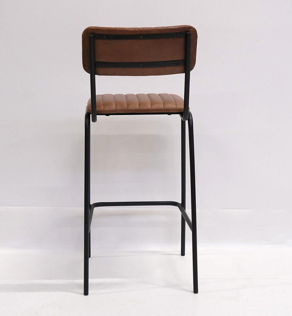 Barhocker Diner mit gestepptem Leder - Braun5740002244204Barhocker