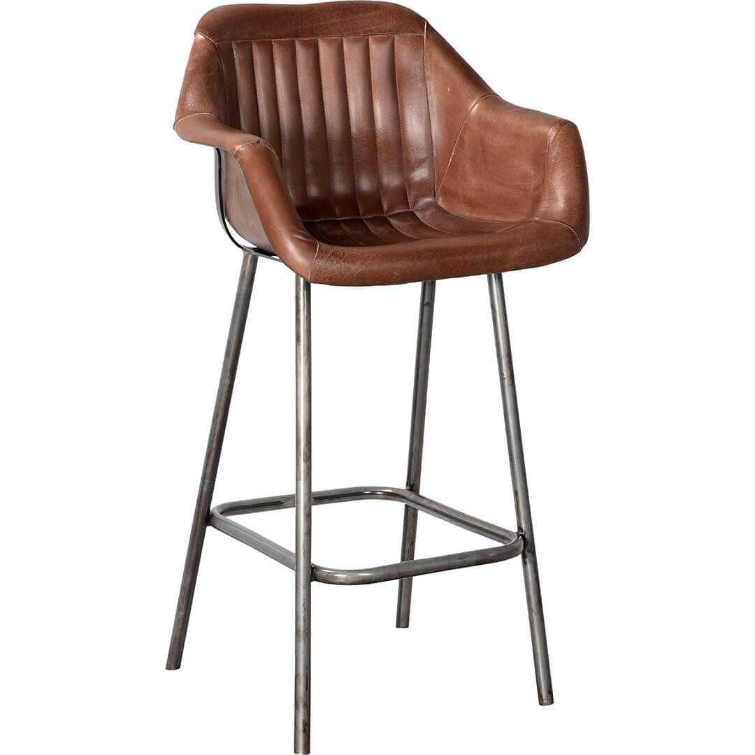 Barhocker Icon aus Leder - Braun5740002246284Barhocker
