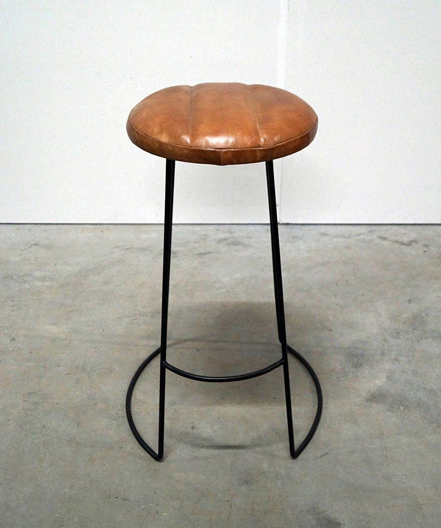 Barhocker Ray mit Ledersitz - Braun-Barhocker-Trademark Living-le canapé