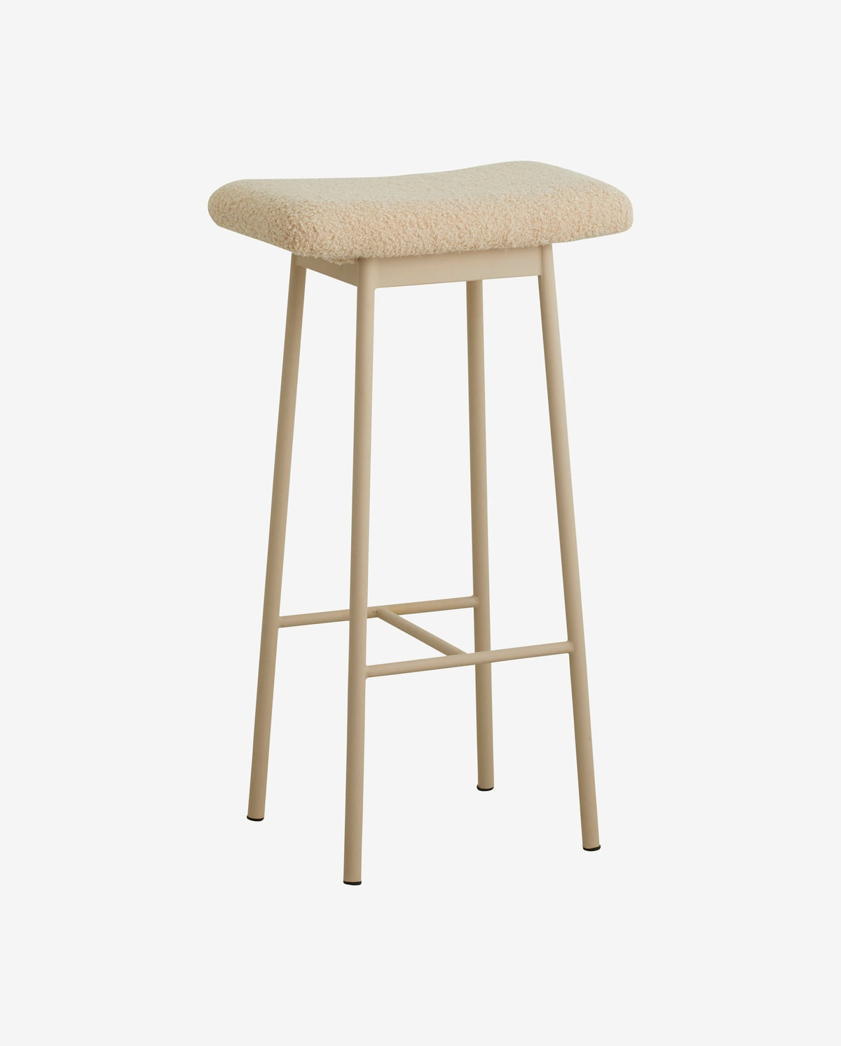 Barhocker ZALA mit Sitz aus Teddy Bouclé - Beige-Barhocker-Nordal A/S-le canapé