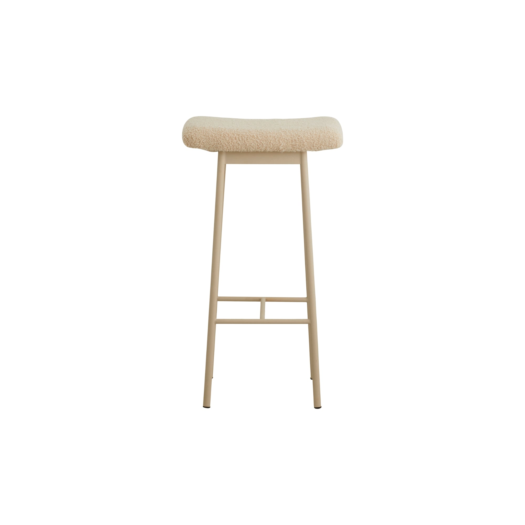 Barhocker ZALA mit Sitz aus Teddy Bouclé - Beige-Barhocker-Nordal A/S-le canapé
