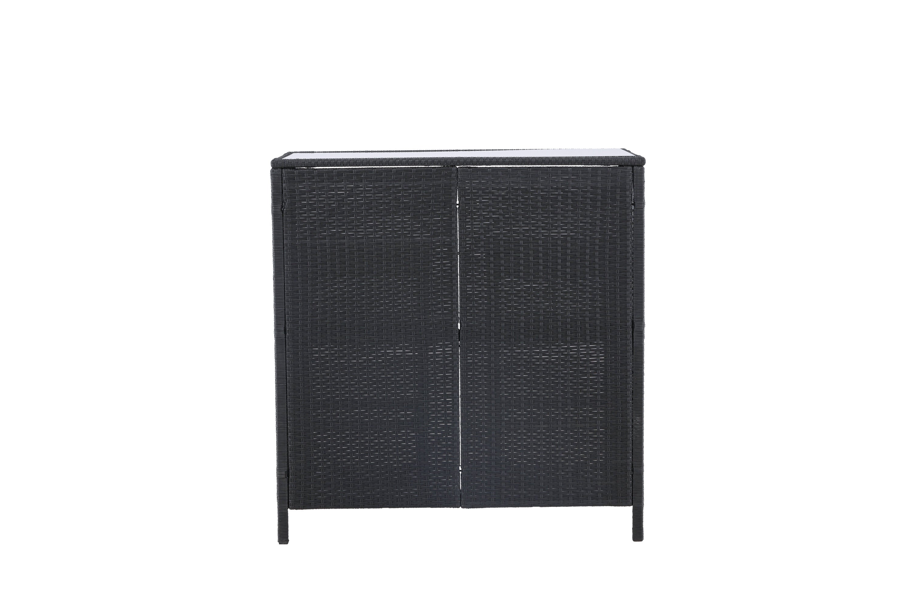 Barset Knock aus Polyrattan - Schwarz-Loungesets-Venture Home-le canapé