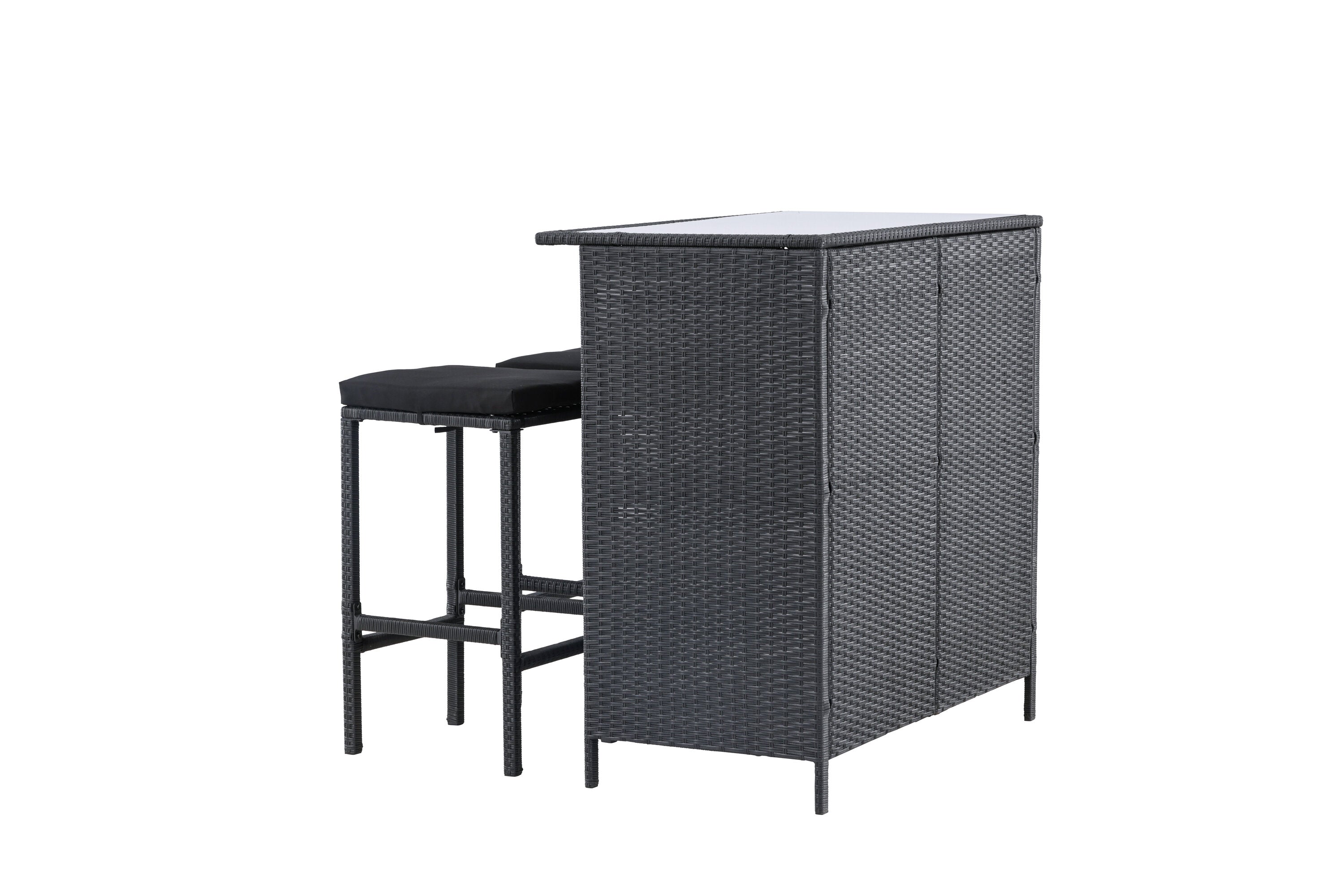 Barset Knock aus Polyrattan - Schwarz-Loungesets-Venture Home-le canapé
