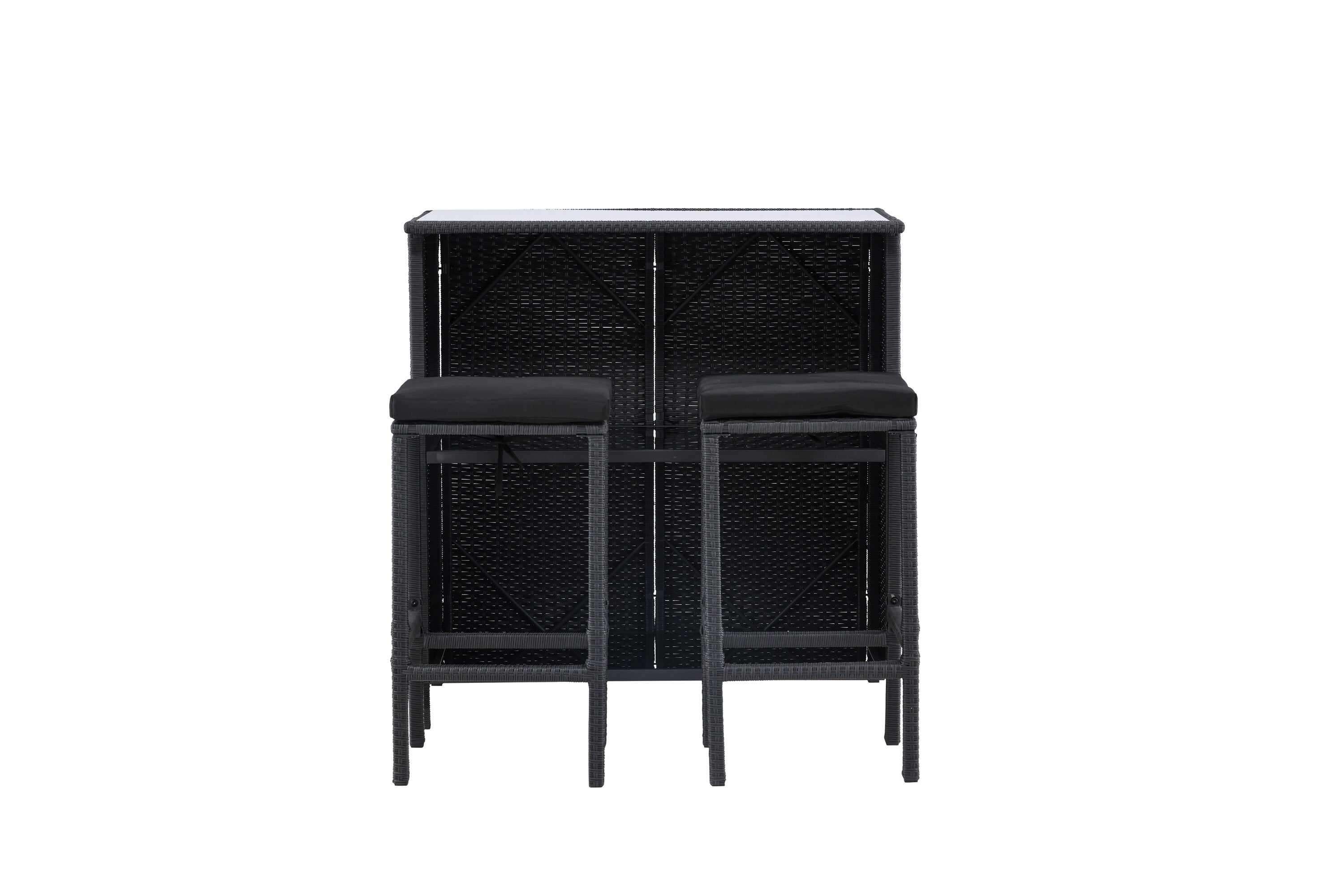 Barset Knock aus Polyrattan - Schwarz-Loungesets-Venture Home-le canapé
