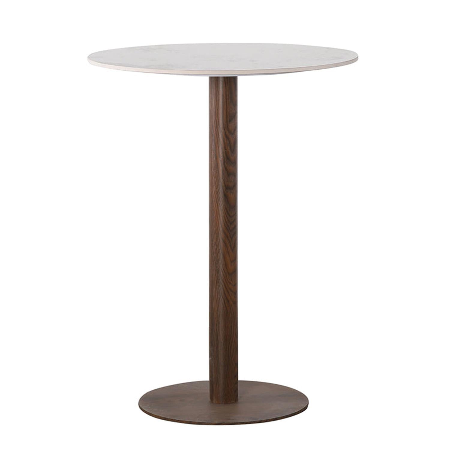 Bartisch Bistro aus Keramik Ø70cm - Weiß-Esstische Rund-Pole to Pole-le canapé