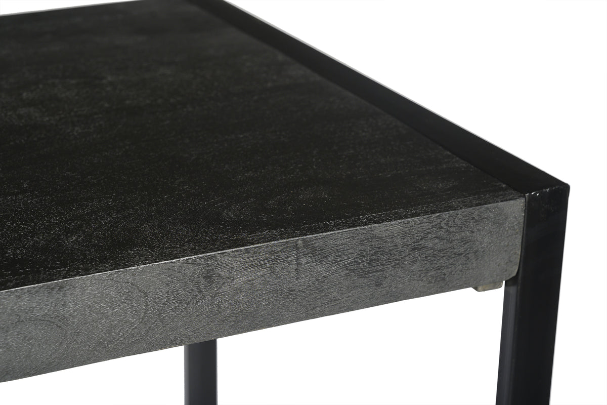 Bartisch Norris 140cm aus Massivholz - Schwarz-Livingfurn-le canapé