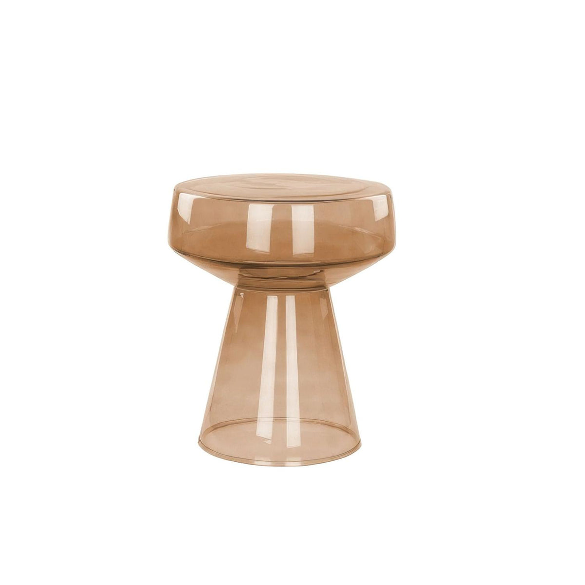 Beistelltisch Amber 44cm aus Glas - Braun-Beistelltische-Livingfurn-le canapé