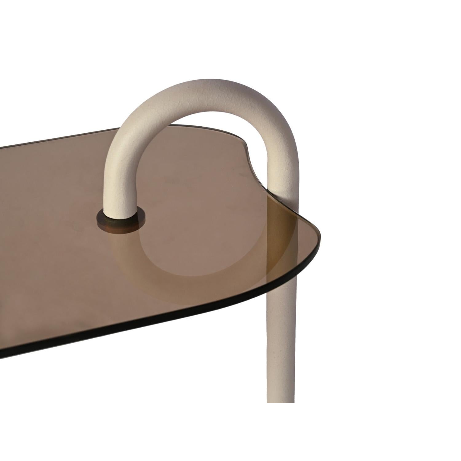 Beistelltisch Amy Oval - Beige-Beistelltisch-Livingfurn-le canapé