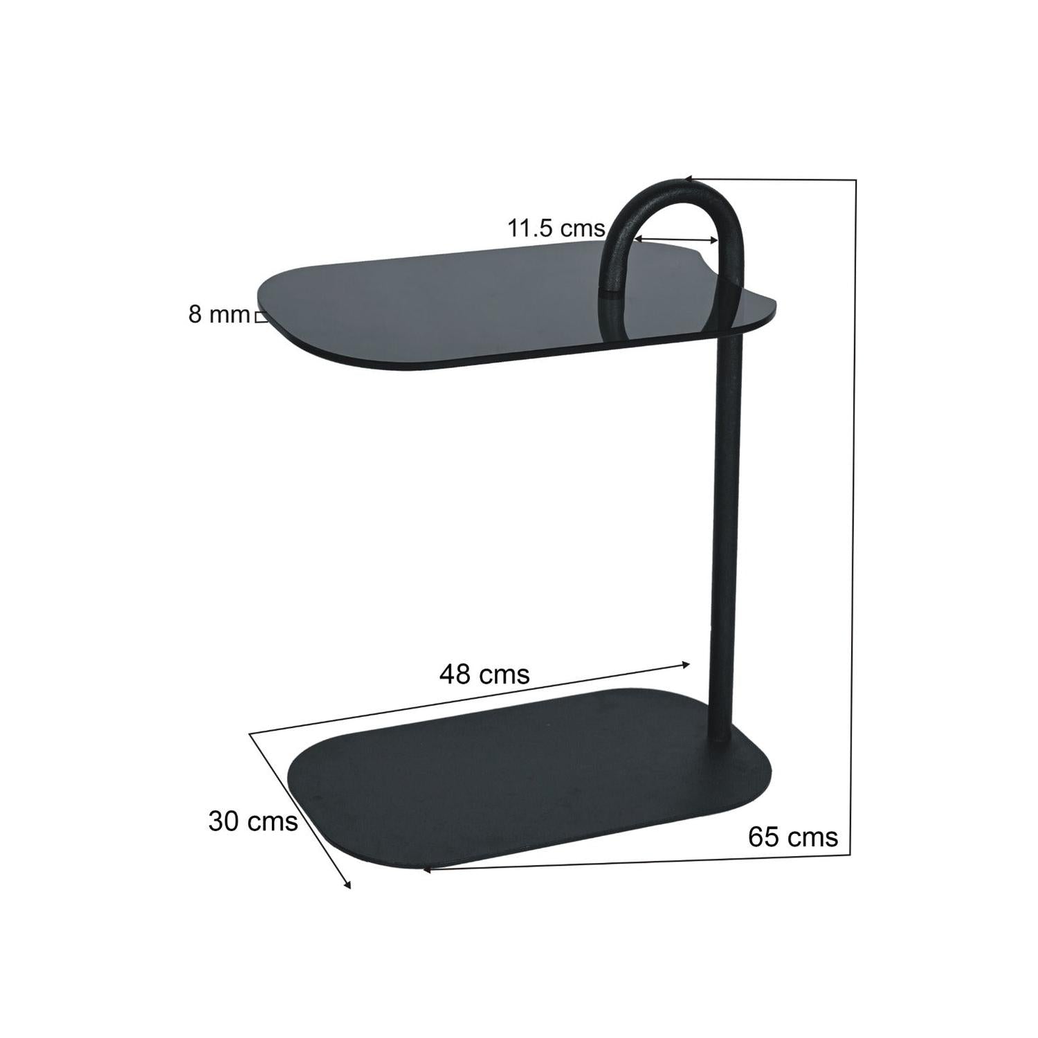 Beistelltisch Amy Oval - Schwarz-Beistelltisch-Livingfurn-le canapé