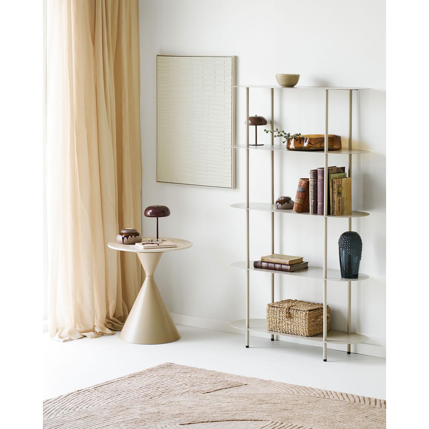 Beistelltisch Annecy Ø50cm in Travertin-Optik - Beige-Beistelltische-House Nordic-le canapé