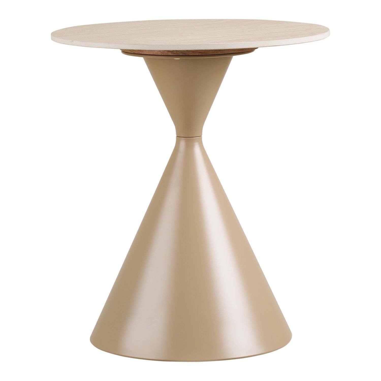 Beistelltisch Annecy Ø50cm in Travertin-Optik - Beige-Beistelltische-House Nordic-le canapé