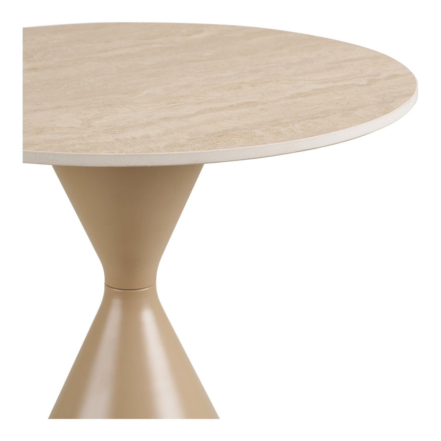 Beistelltisch Annecy Ø50cm in Travertin-Optik - Beige-Beistelltische-House Nordic-le canapé