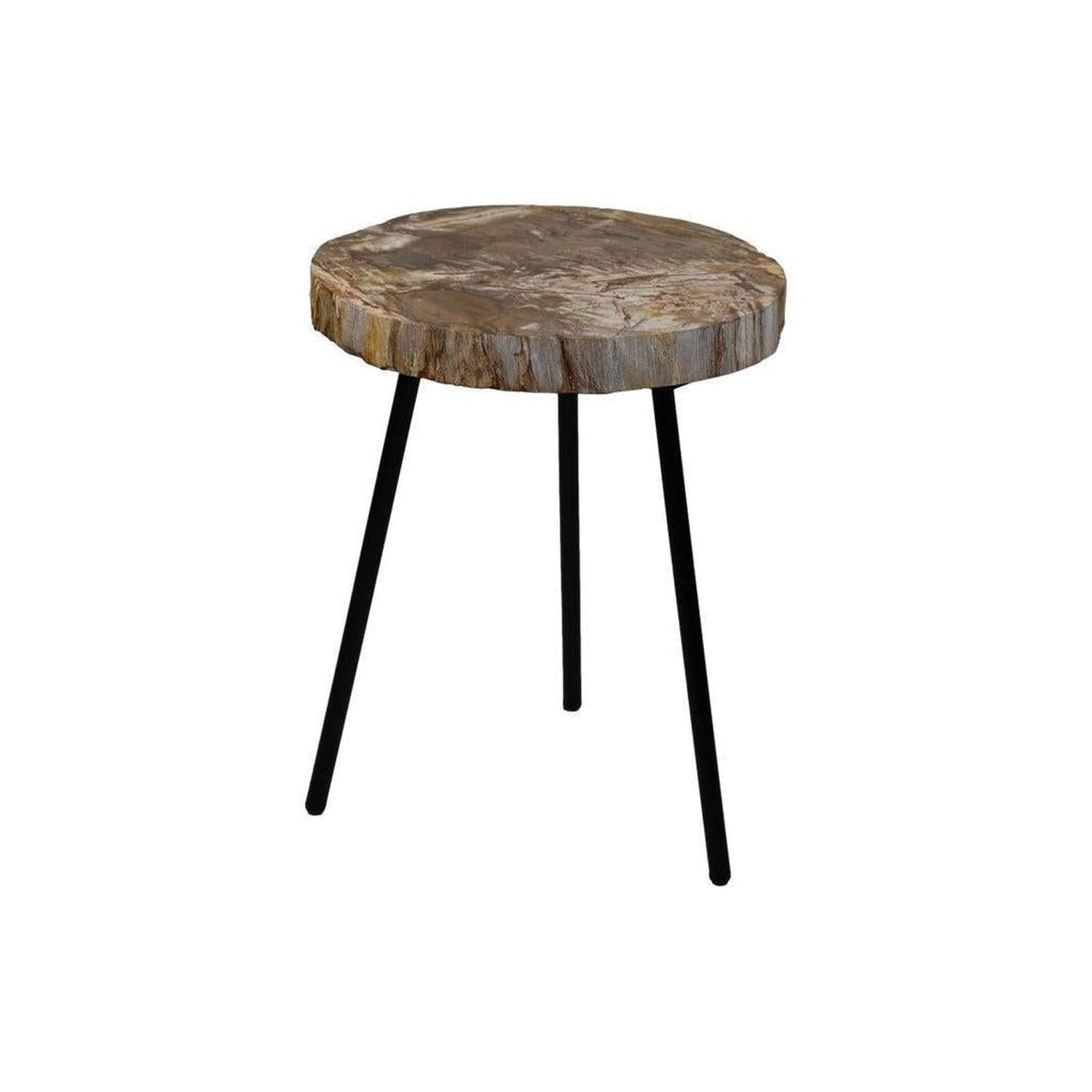 Beistelltisch aus Holzstein - Braun-Beistelltisch-HSM Collection-le canapé