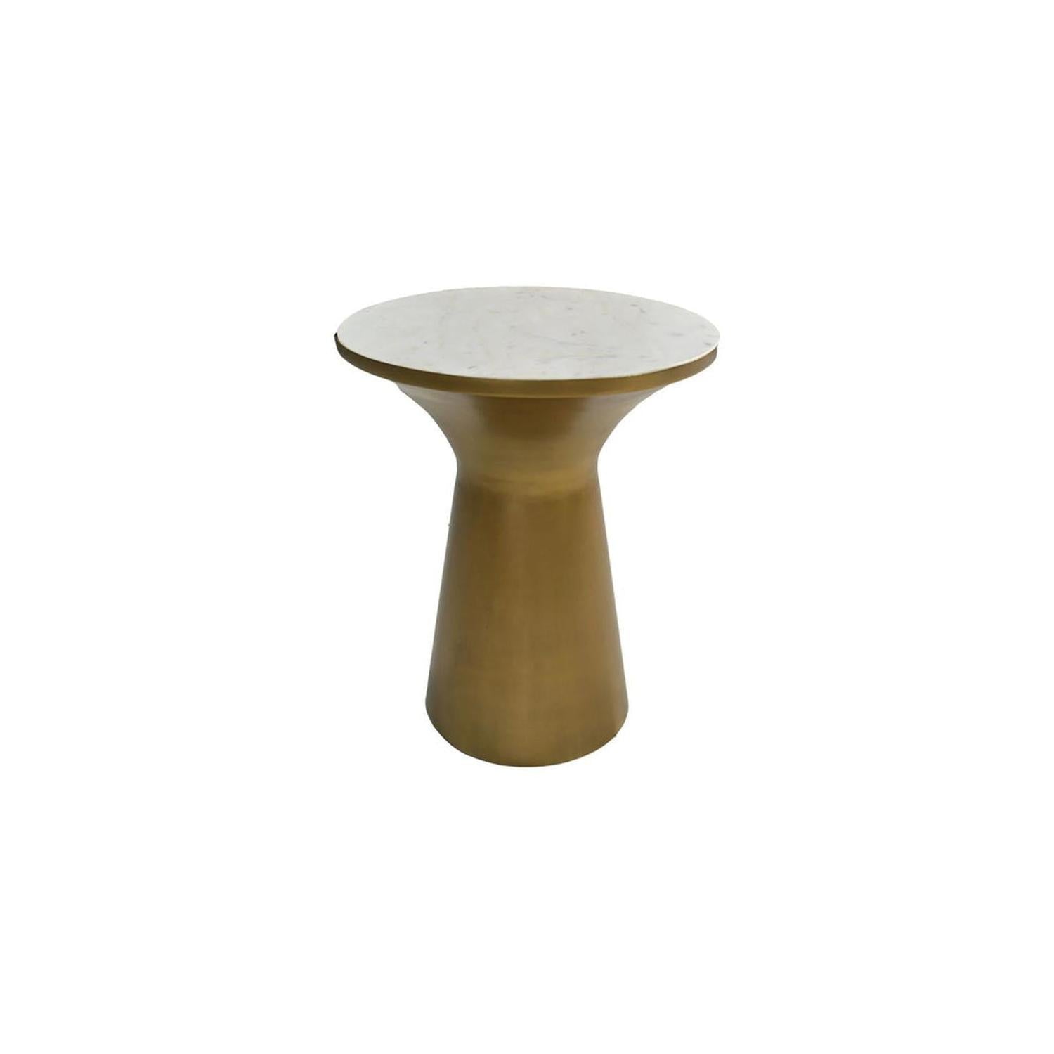 Beistelltisch aus Marmor & Metall – Gold-Beistelltisch-HSM Collection-le canapé