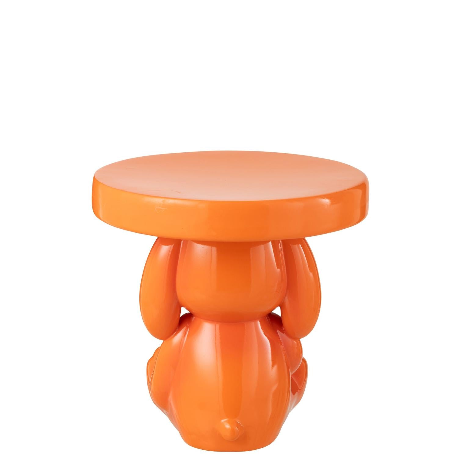 Beistelltisch Bär aus Polyresin Ø35cm - Orange-Beistelltische-J-Line-le canapé