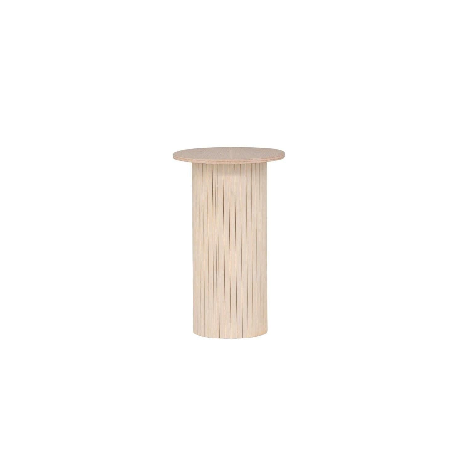 Beistelltisch Bianca Ø40cm - Kalkweiß-Beistelltische-Venture Home-le canapé