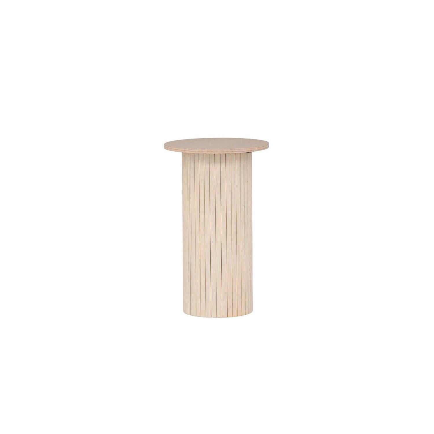 Beistelltisch Bianca Ø40cm - Kalkweiß-Beistelltische-Venture Home-le canapé