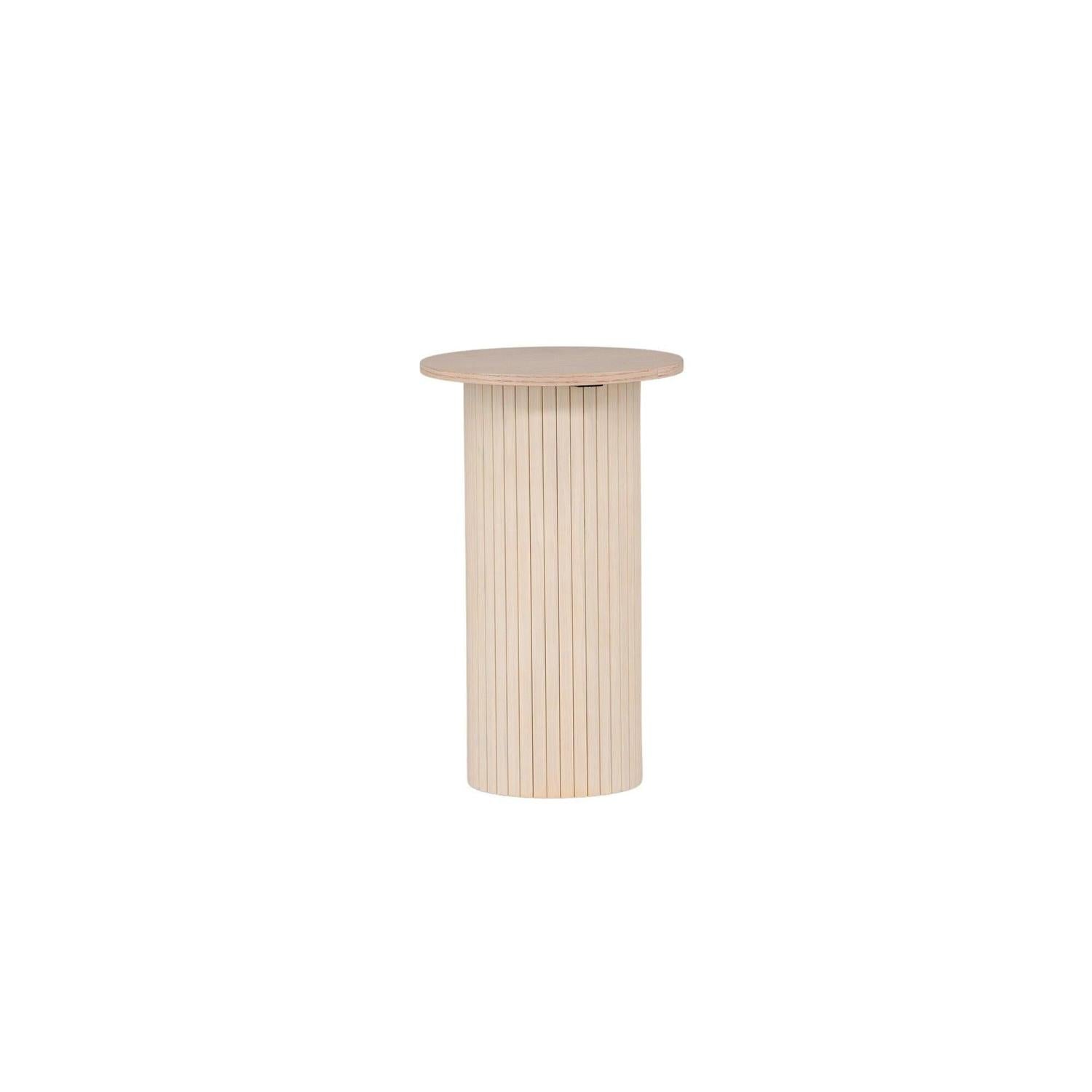 Beistelltisch Bianca Ø40cm - Kalkweiß-Beistelltische-Venture Home-le canapé