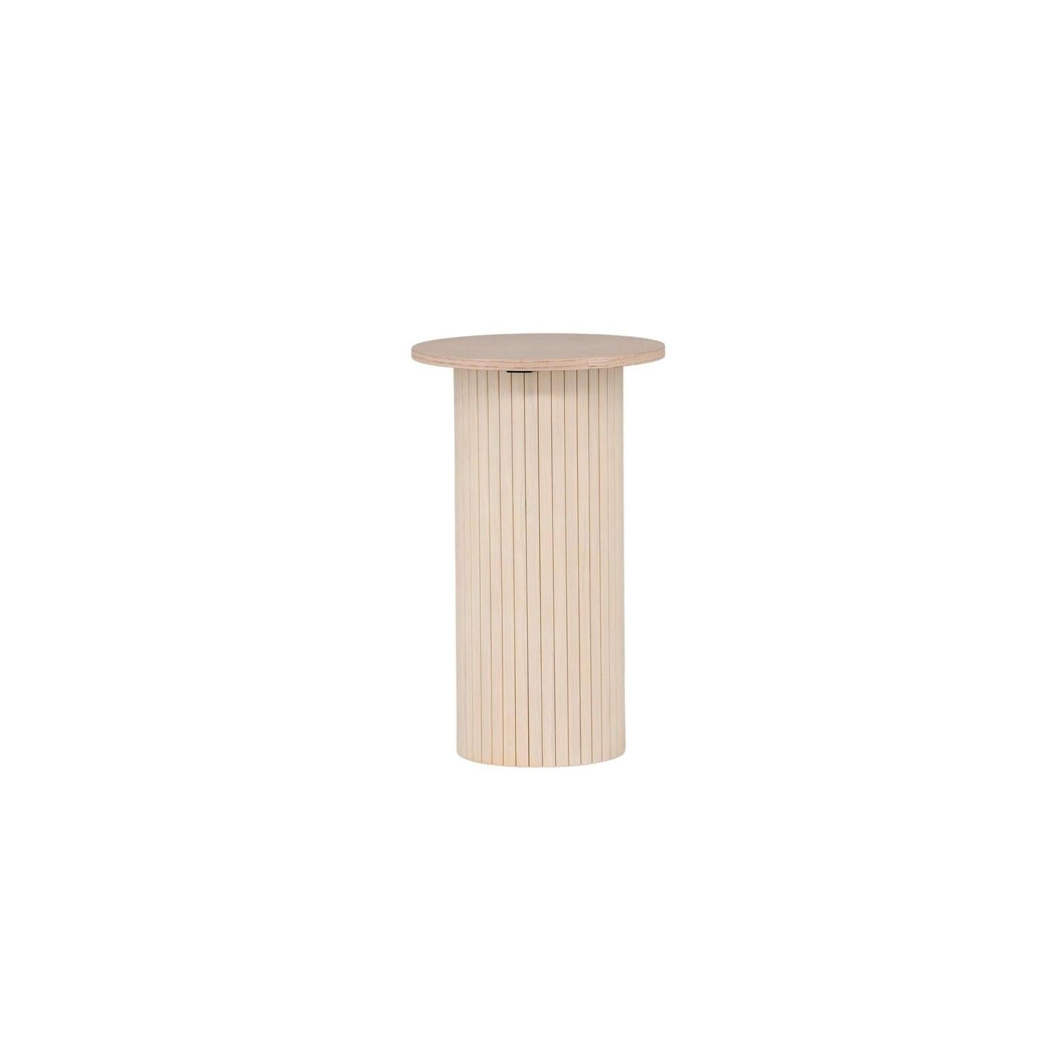 Beistelltisch Bianca Ø40cm - Kalkweiß-Beistelltische-Venture Home-le canapé