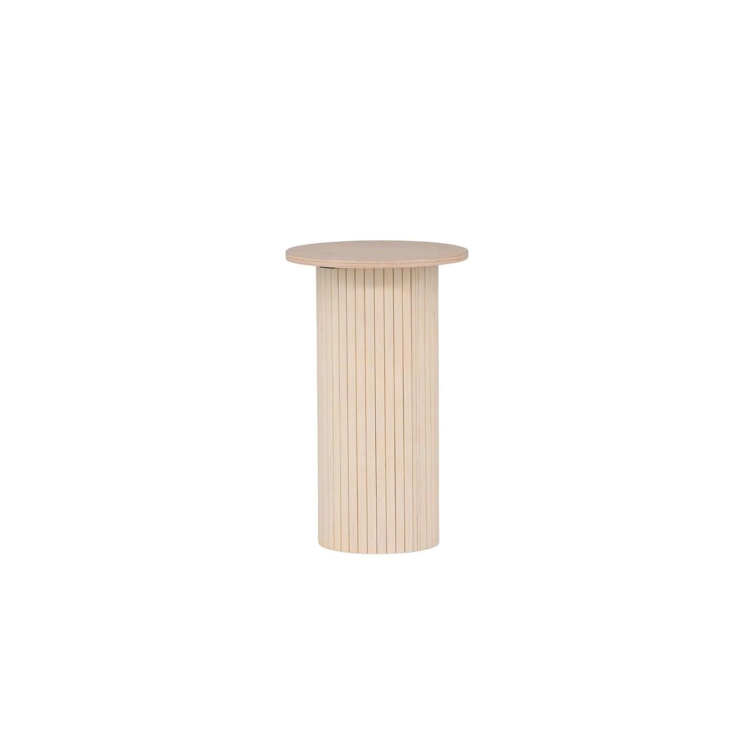 Beistelltisch Bianca Ø40cm - Kalkweiß-Beistelltische-Venture Home-le canapé