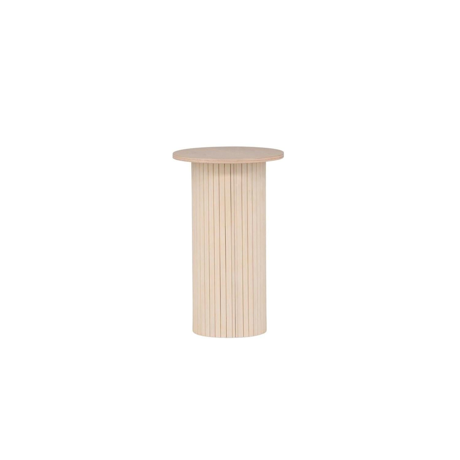 Beistelltisch Bianca Ø40cm - Kalkweiß-Beistelltische-Venture Home-le canapé